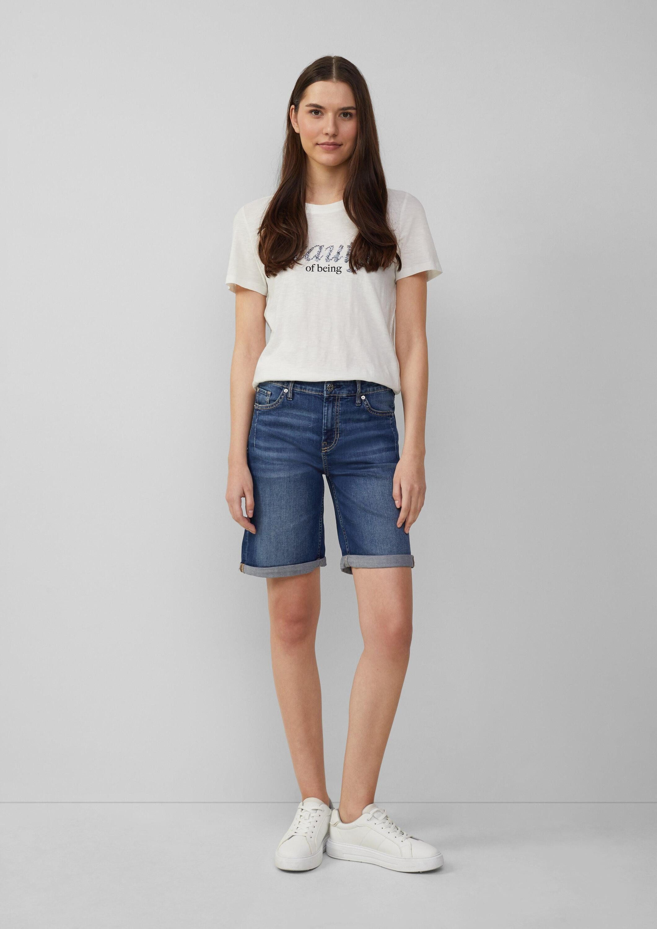s.Oliver Jeansshorts Jeans-Hose KAROLIN Bermuda-Jeans Karolin / Regular Fit / Mid Rise / Turn-up