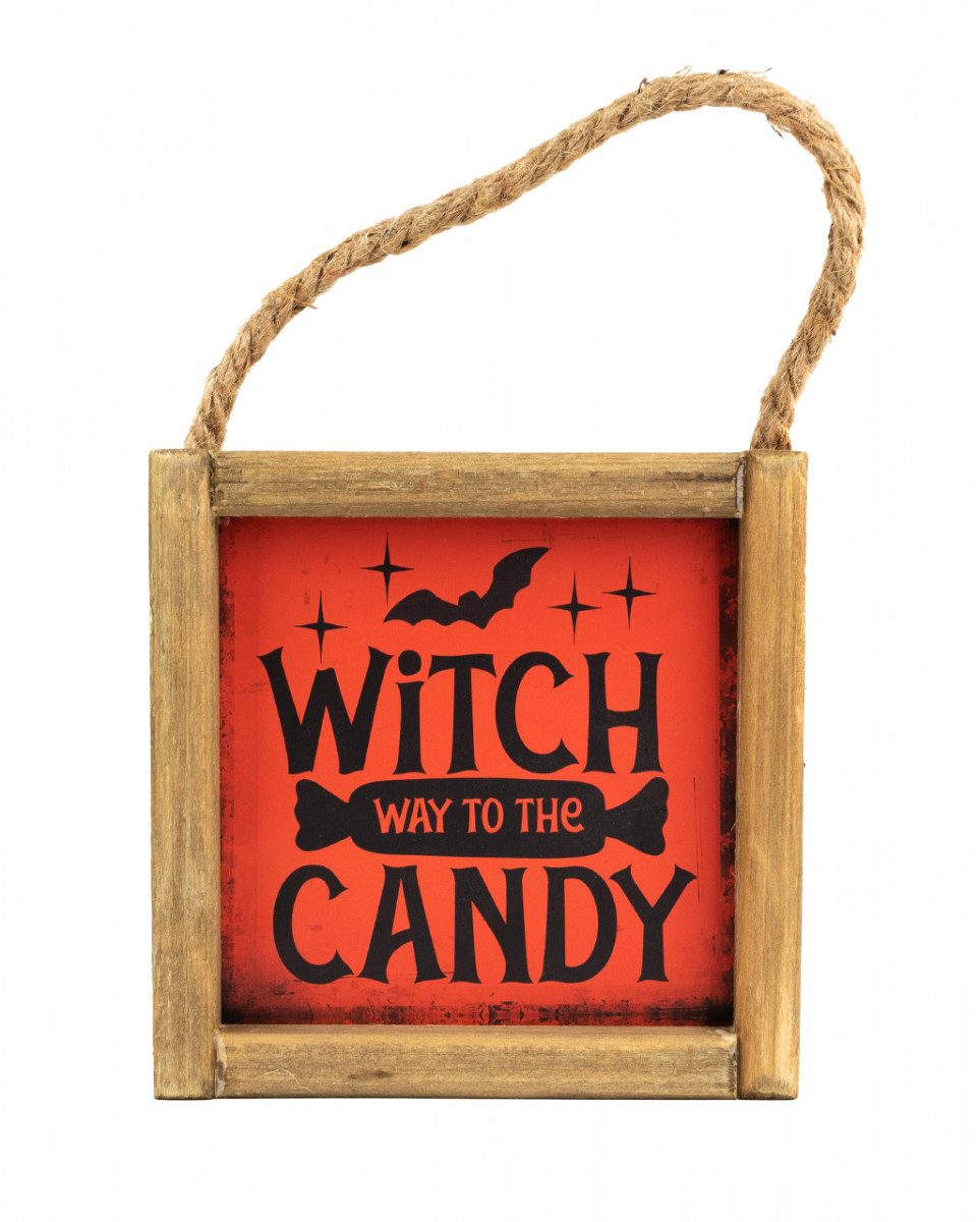 Hängedekoration Halloween Wandbild ";Witch Way to the Candy&q