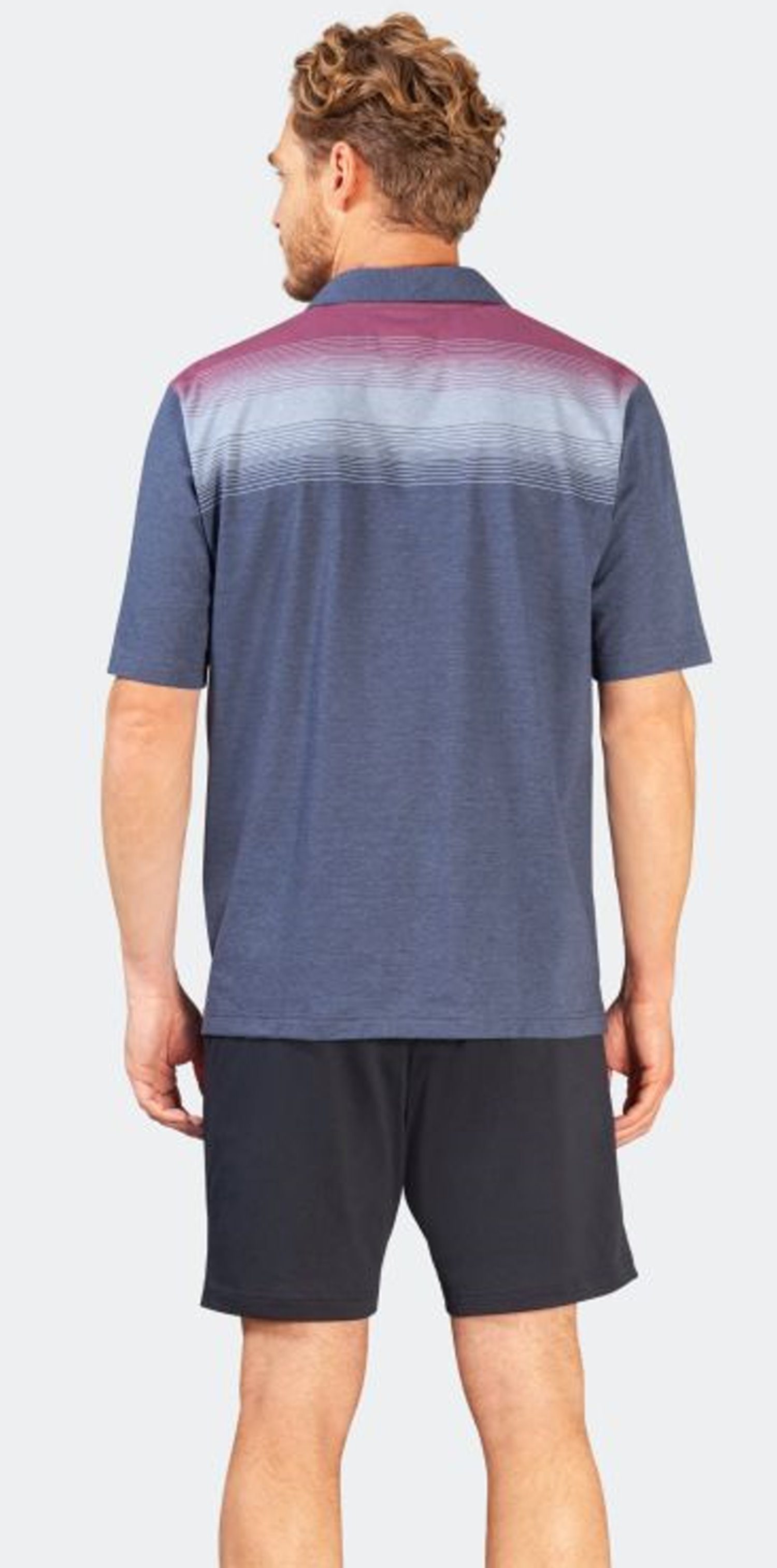 Hajo Schlafanzug Kurzer Herren Pyjama geknöpft günstig online kaufen