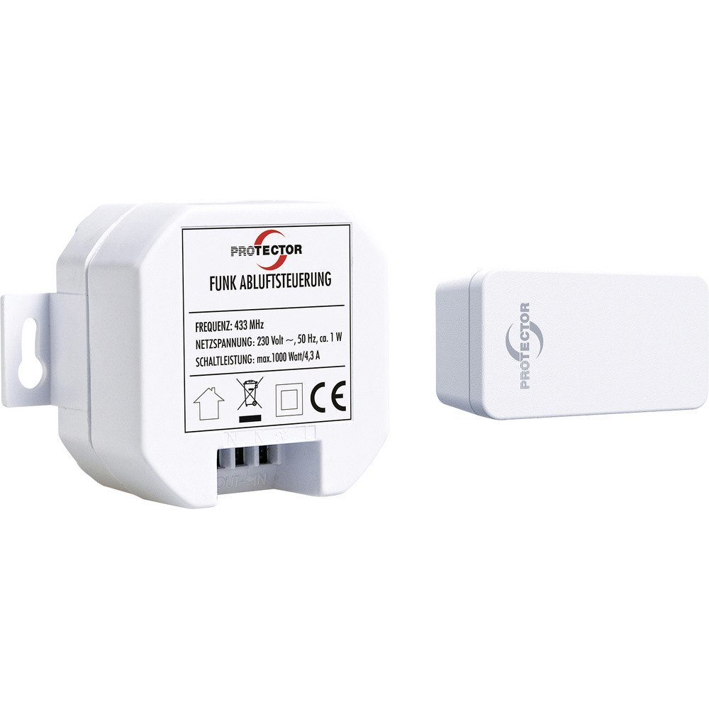 Protector Abluft-Set Protector Funk-Abluftsteuerung ASK-6020 1000 W Weiß