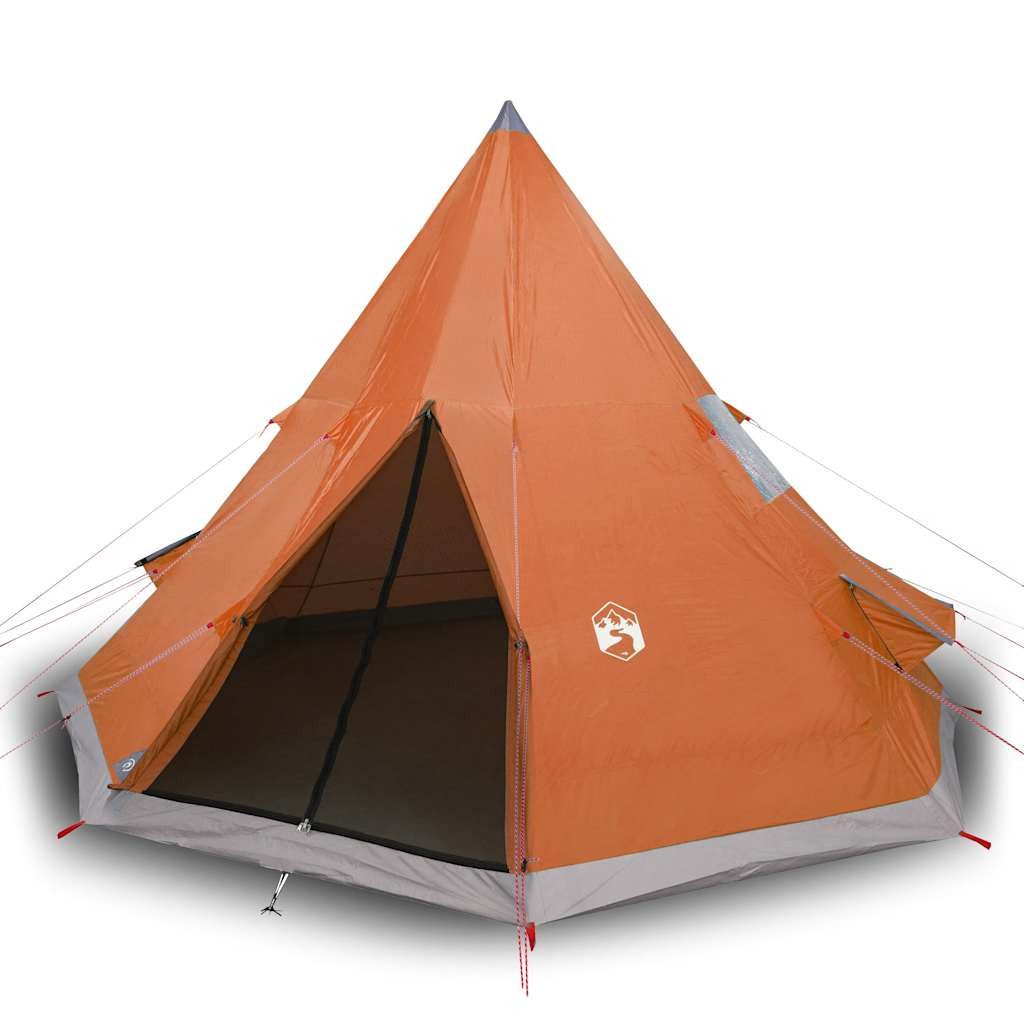 vidaXL Tipi-Zelt Tipi-Campingzelt 4 Personen Orange Wasserdicht, (1 tlg)