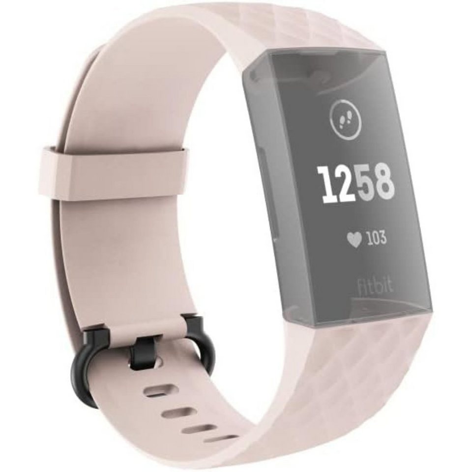 Hama Smartwatch-Armband Ersatzarmband für Fitbit Charge 3 und Fitbit Charge  4, 22mm, 19,9 cm, Hama ist lizenzierter Kooperationspartner von Fitbit