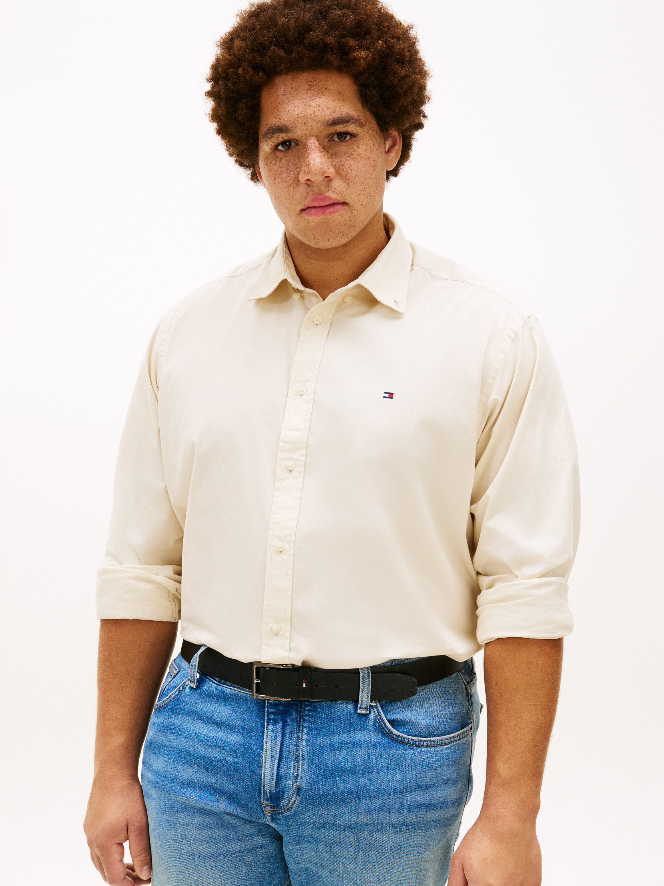 Tommy Hilfiger Big & Tall Langarmhemd BT-FLEX POPLIN SOLID Große Größen, regular fit