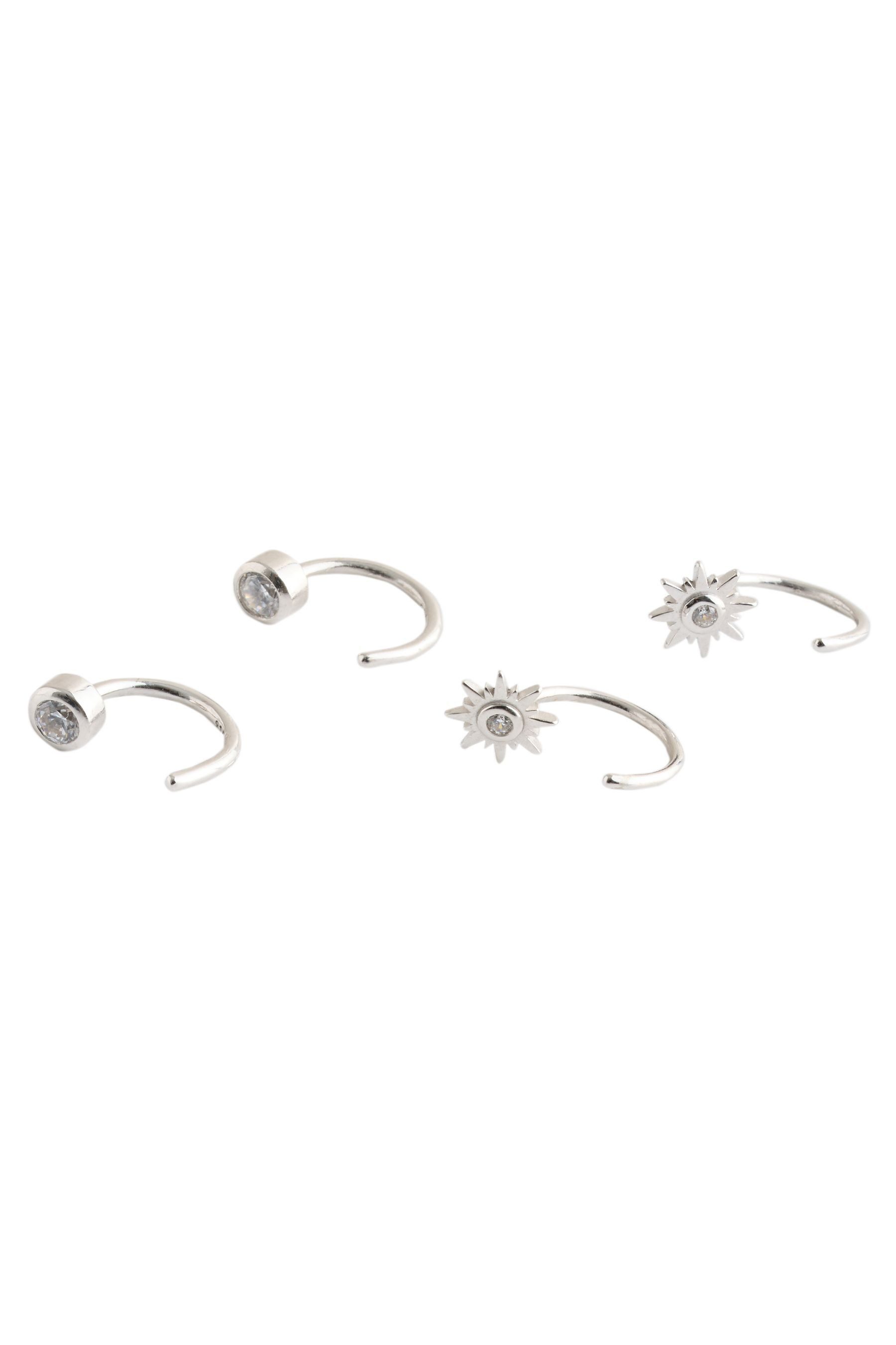 Ohrring-Set Ohrringe zum Durchstecken im 2er-Pack