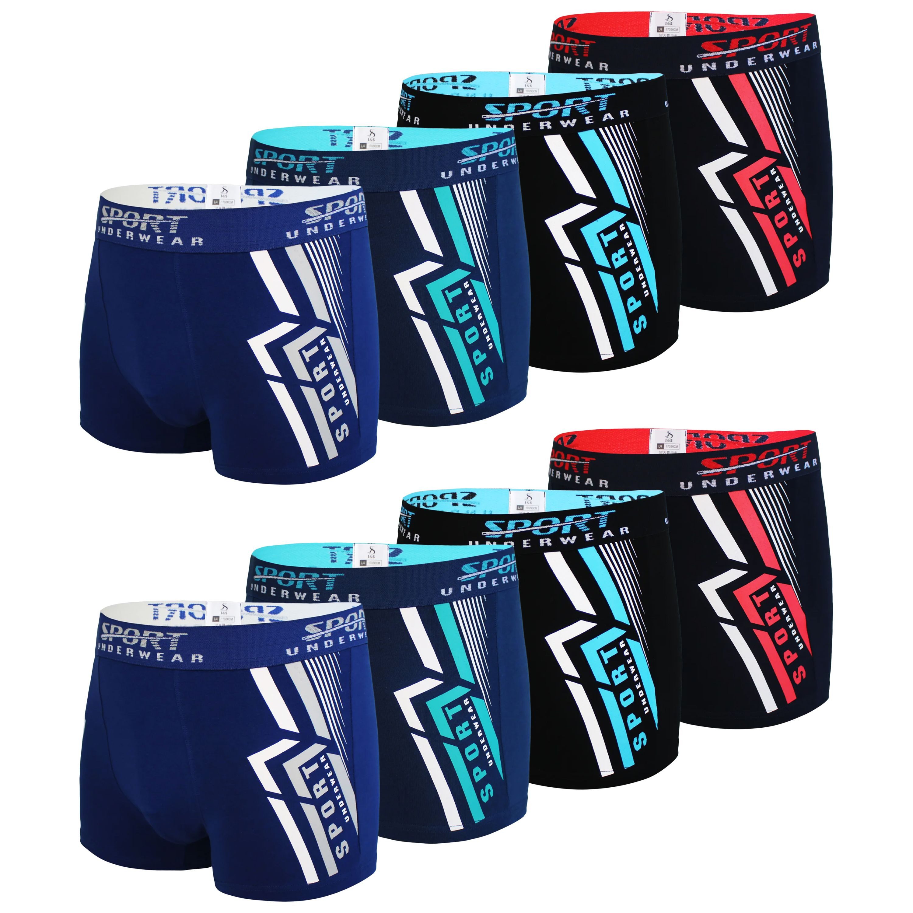 Boxershorts 4er bis 12 Pack Herren Boxershorts Baumwolle Retroshorts Boxer