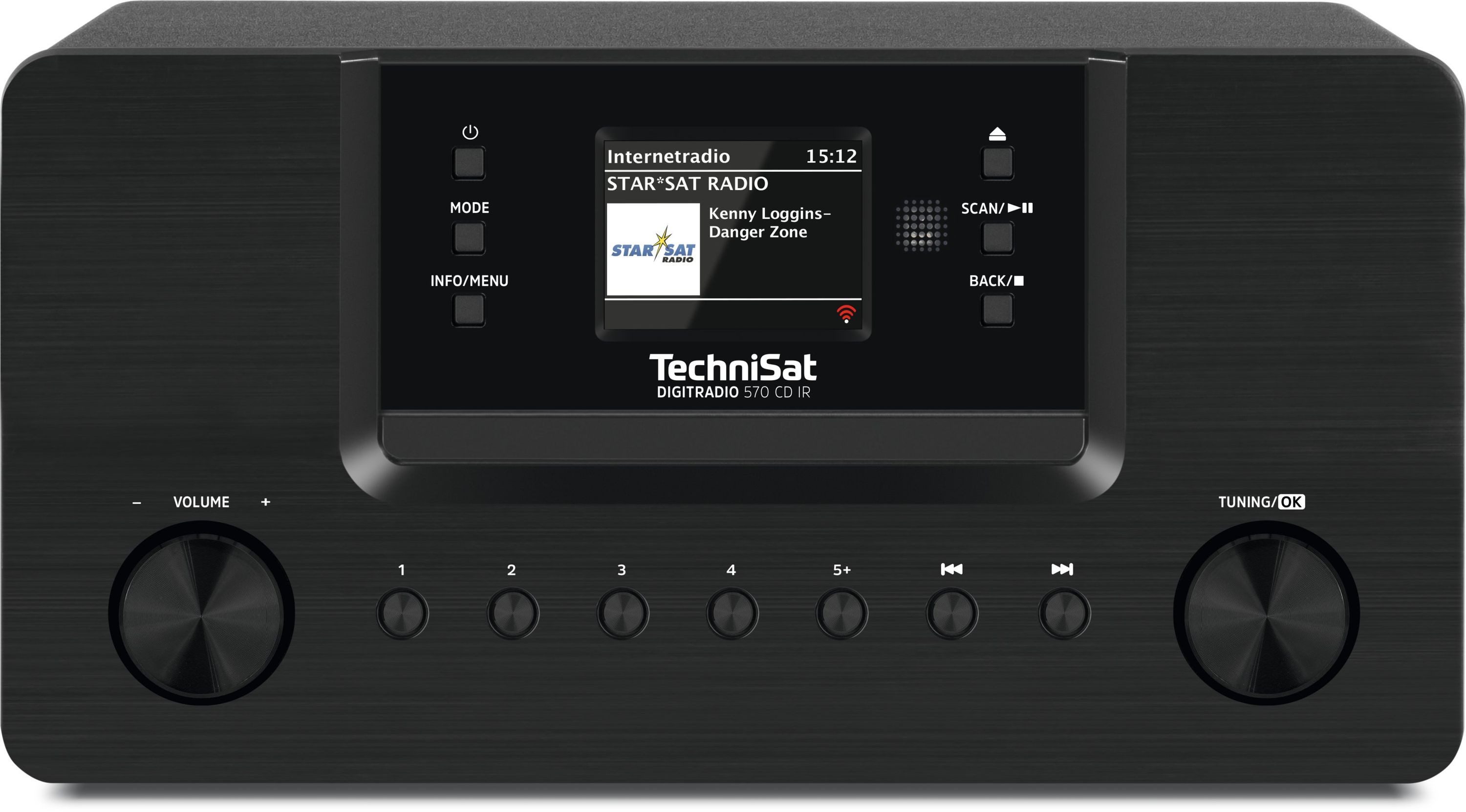 TechniSat DIGITRADIO 570 CD IR Internet-Radio (Digitalradio (DAB), Internetradio, FM-Tuner mit RDS, 10 W, CD-Player, App-Steuerung, WLAN, Blueooth, Fernbedienung, Wecker)