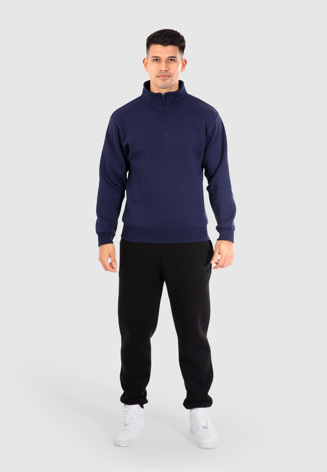 Smilodox Sweatshirt Emilio, Half Zip Sweater günstig online kaufen