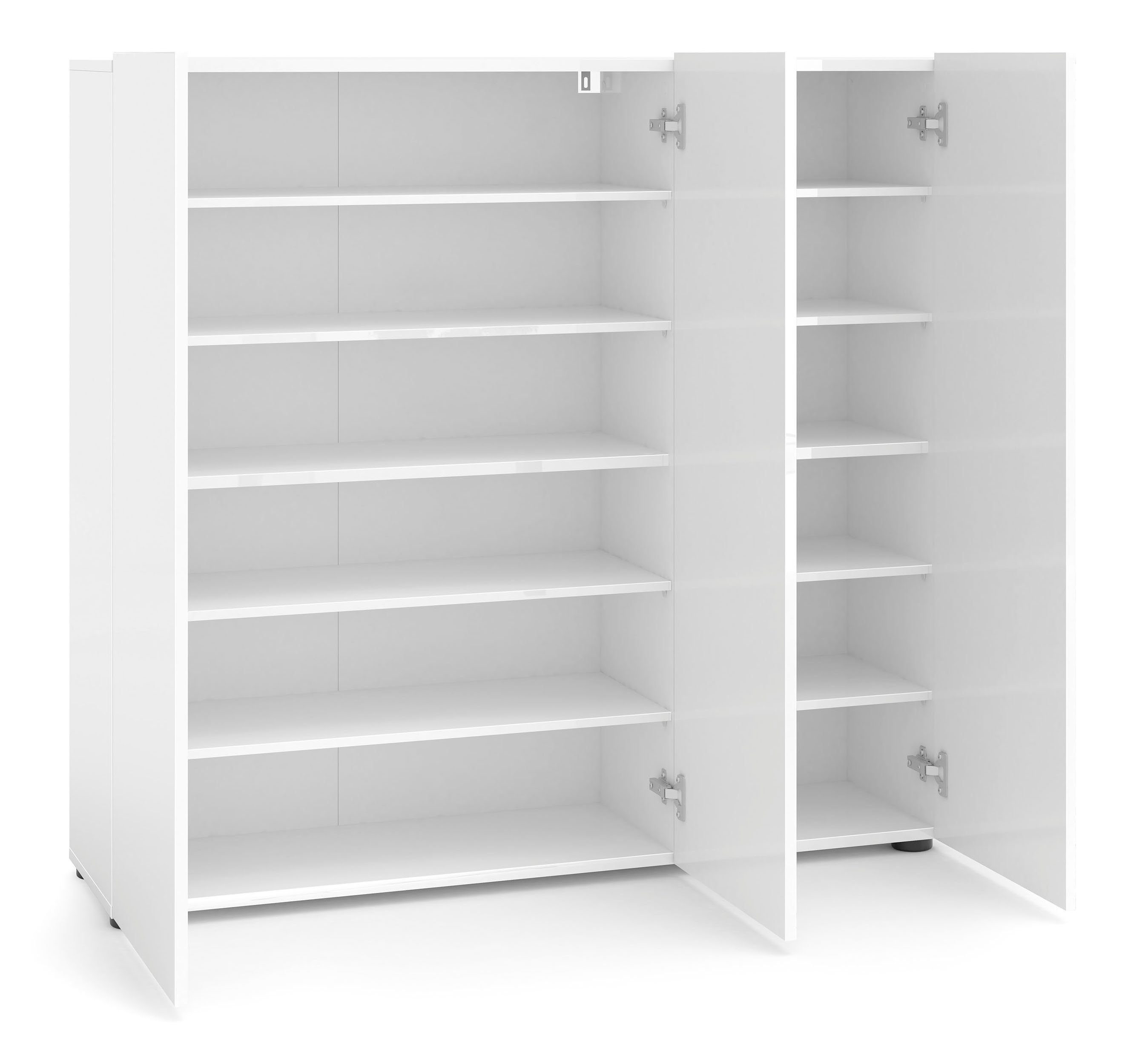 möbelando Schuhschrank Glossy 120 x 115 x 34 cm (B/H/T)