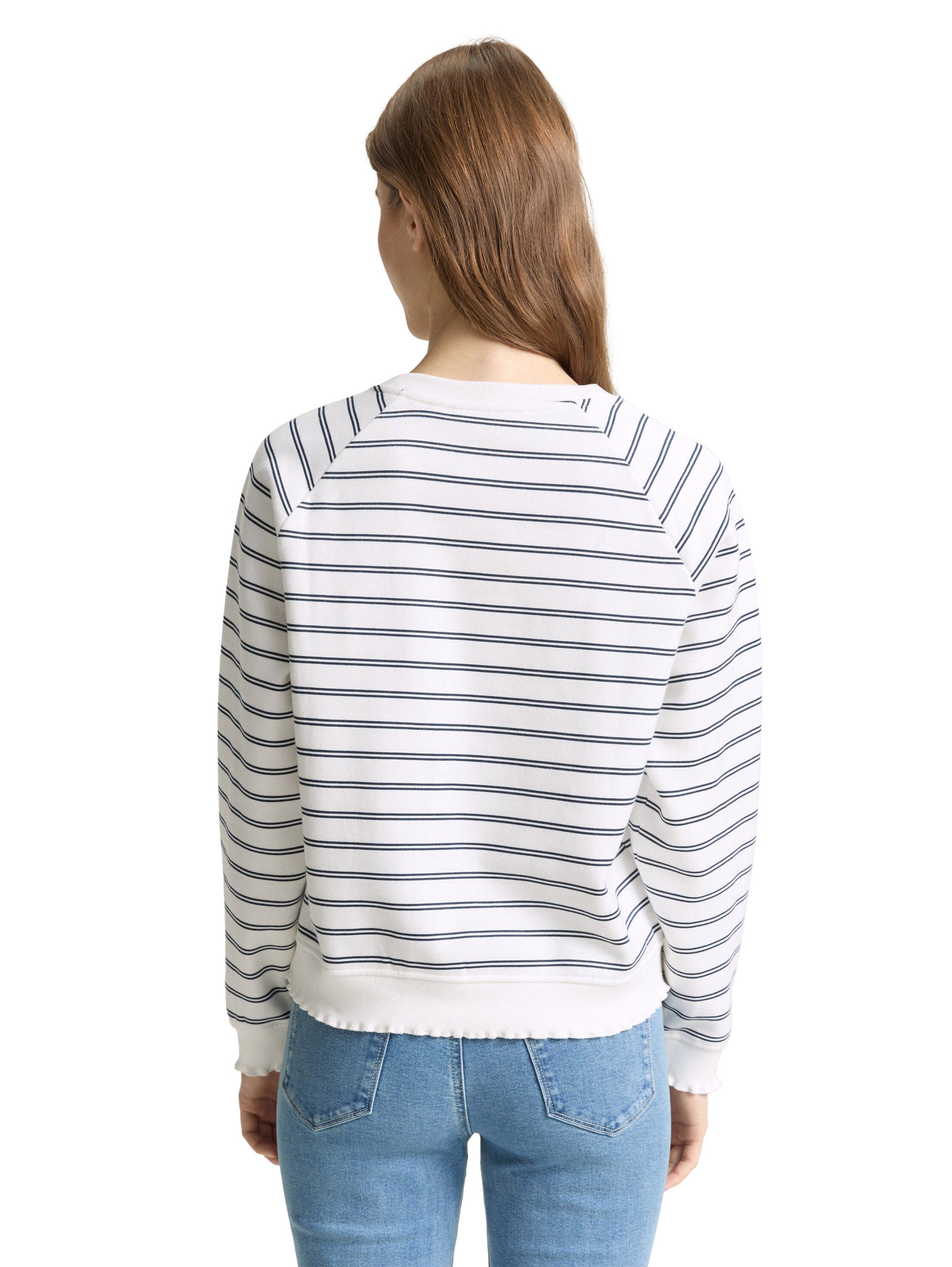 TOM TAILOR Denim Sweatshirt mit Streifen Muster günstig online kaufen