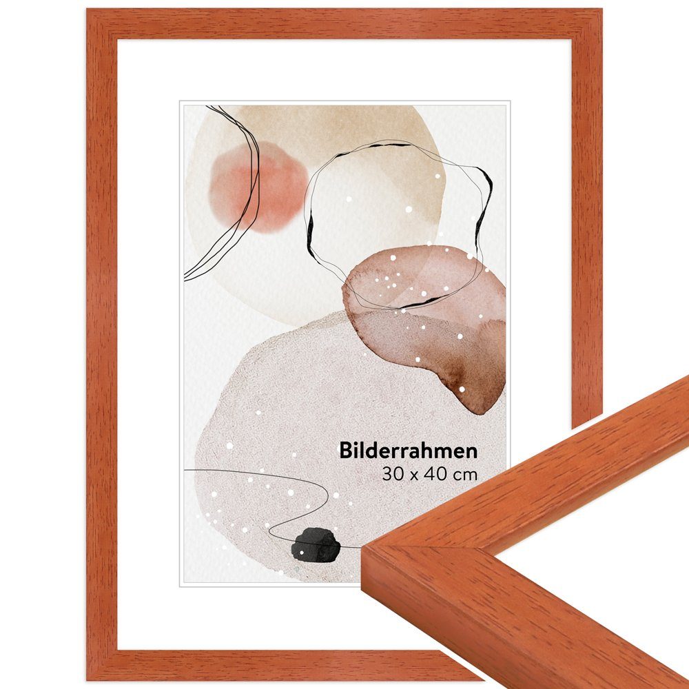 WANDStyle Bilderrahmen H430, Kirschbaum-Optik, aus Massivholz Klassisch im Stil