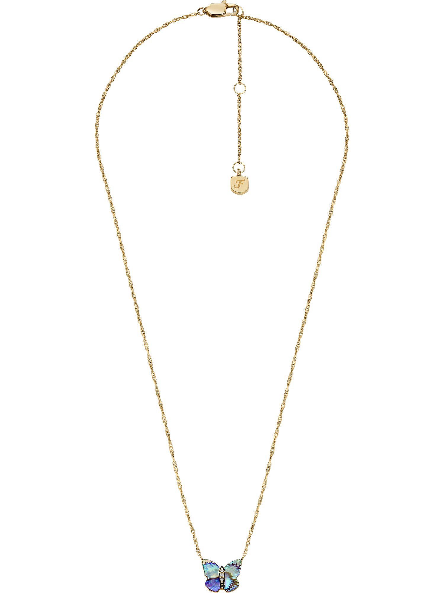 Fossil Collier Fossil Damen-Kette Edelst...