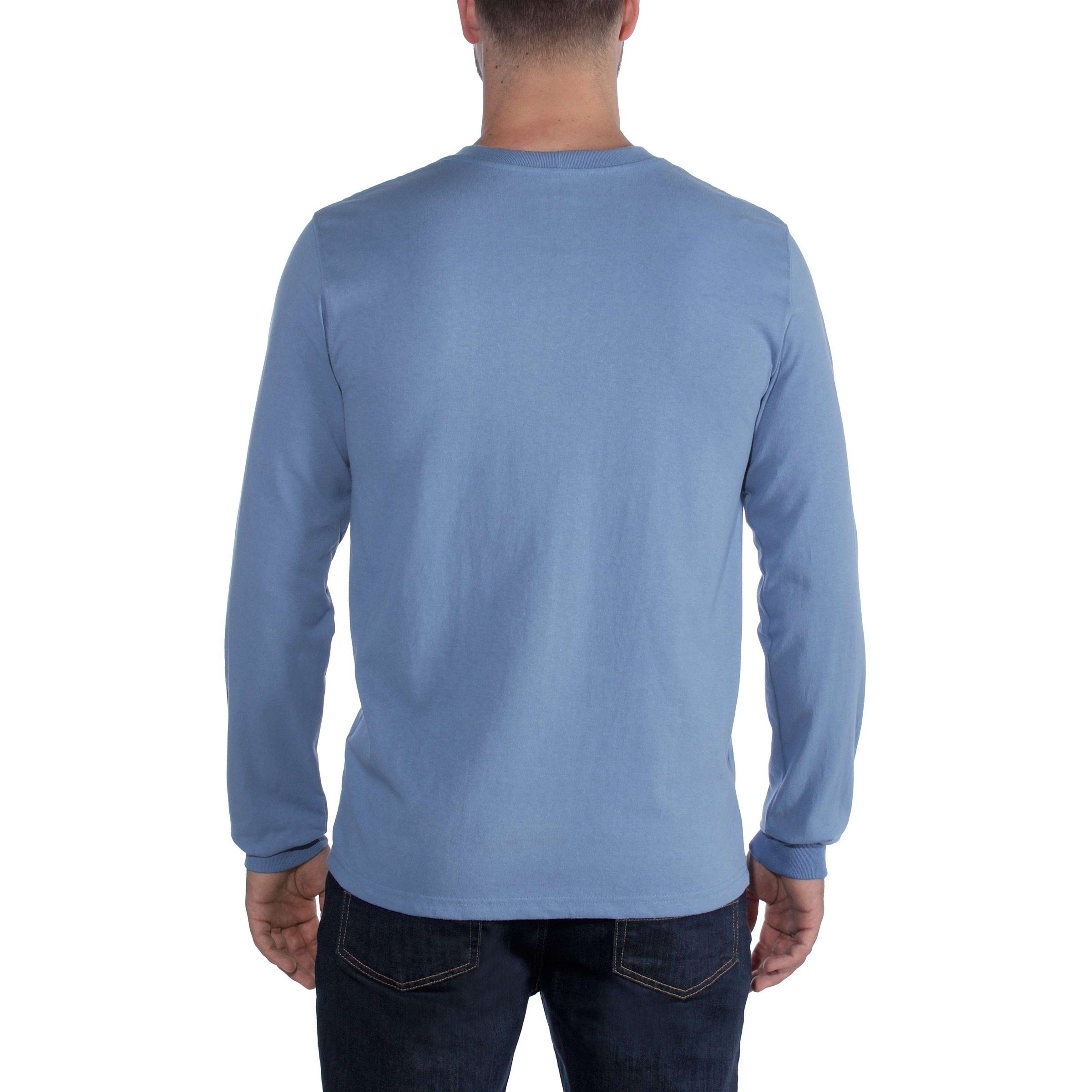 Carhartt Langarmshirt blue Sleeve Long-Sleeve Fit Herren Adult Langarmshirt Graphic Logo Carhartt Relaxed night Heavyweight heather