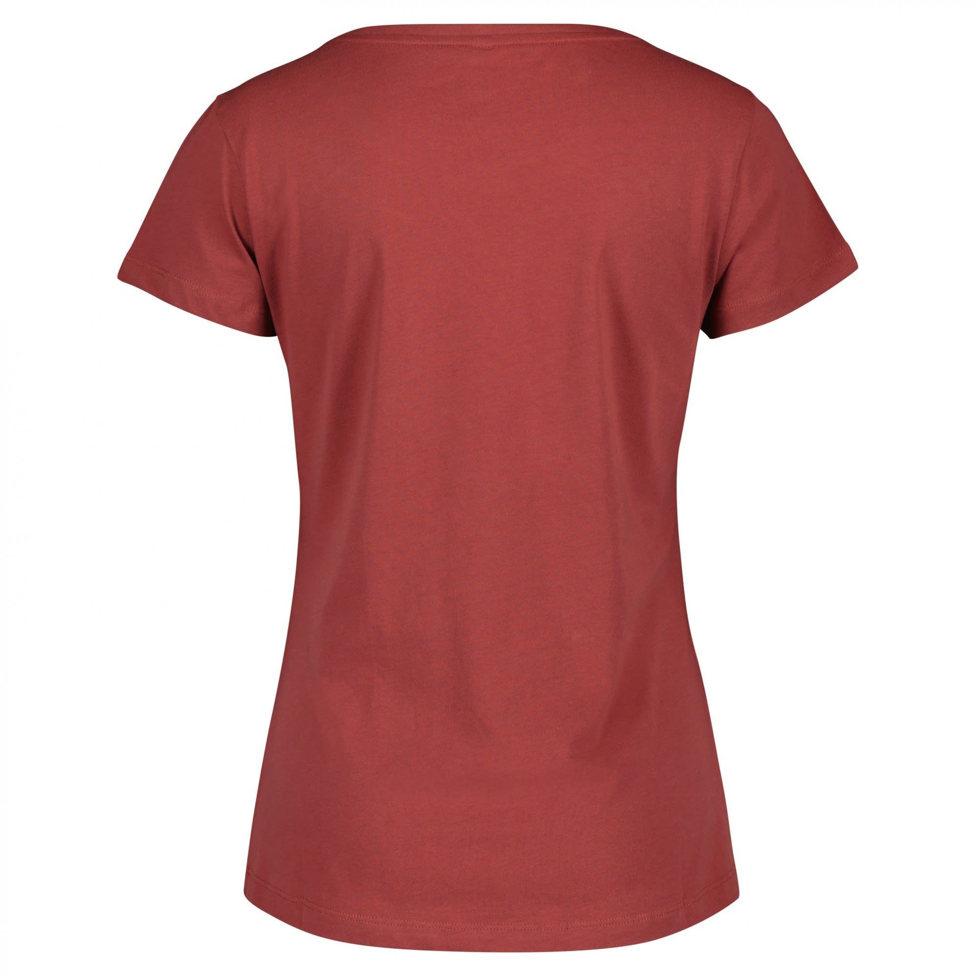 Scott T-Shirt Scott W Stripes Red Damen Kurzarm-Shirt S/sl Tee Burnt