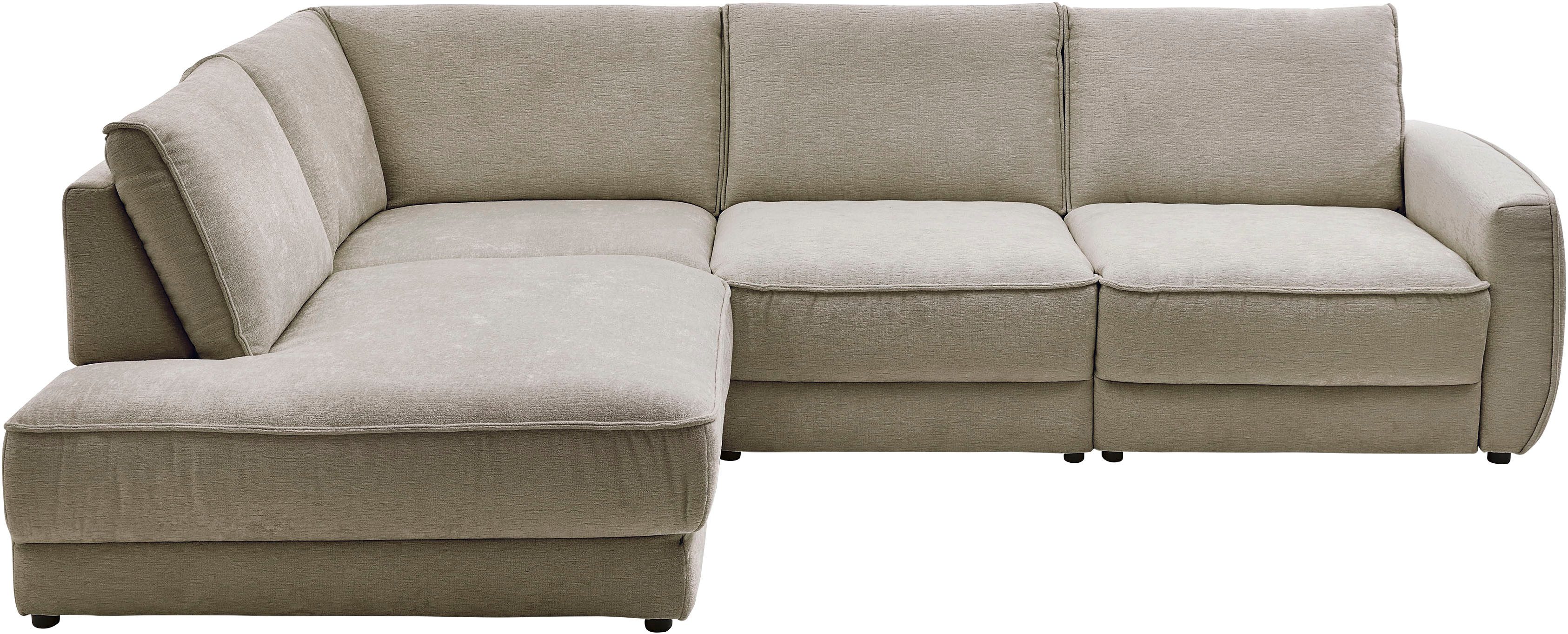 Die PlanBar Ecksofa ZE-EM24139 L-Form, 310 cm breit, softige Couch Polsterecke, Kaltschaum Polstersofa mit 3x Sitztiefenverstellung