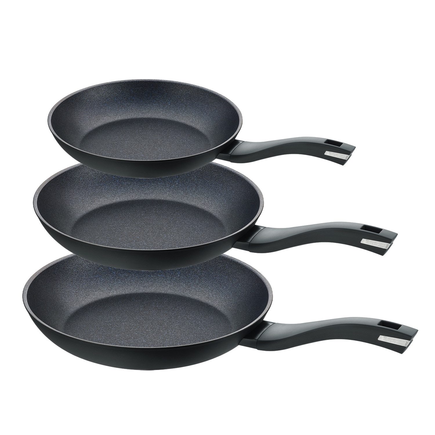 Berndes Сковороды-Set 20+24+28 cm, Aluminium, schwarz - Balance® Induction Enduro, Aluminium, schlaggeschmiedet (3-teilig)