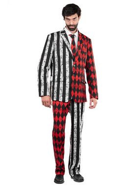 Opposuits Kostüm Twisted Circus Horror Clown Kostüm, Clown geht auch in cool: Herrenanzug im leicht aus der Rolle fallenden