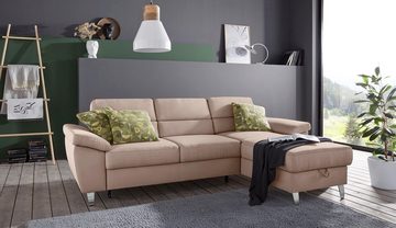 sit&more Ecksofa Sorano L-Form, wahlweise mit Bettfunktion und Bettkasten