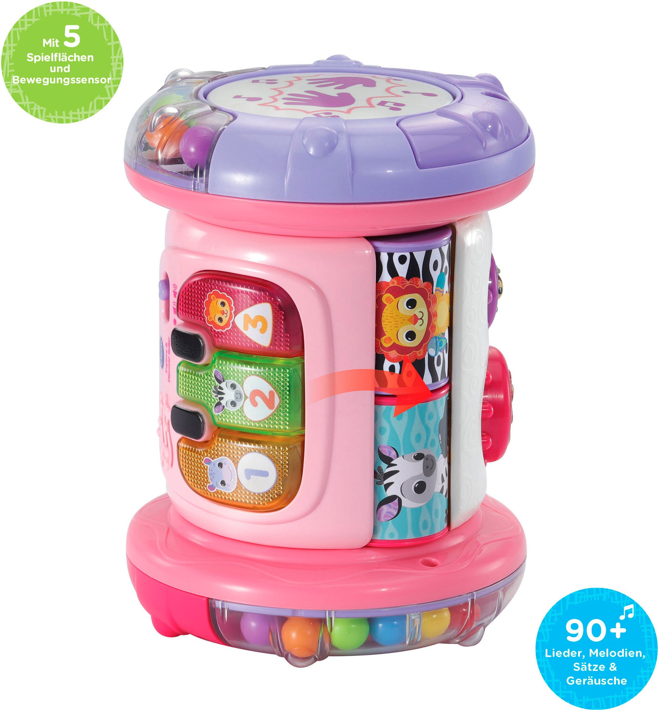 Vtech® Lernspielzeug Vtech Baby, 3in1 Rollende Entdecker-Trommel