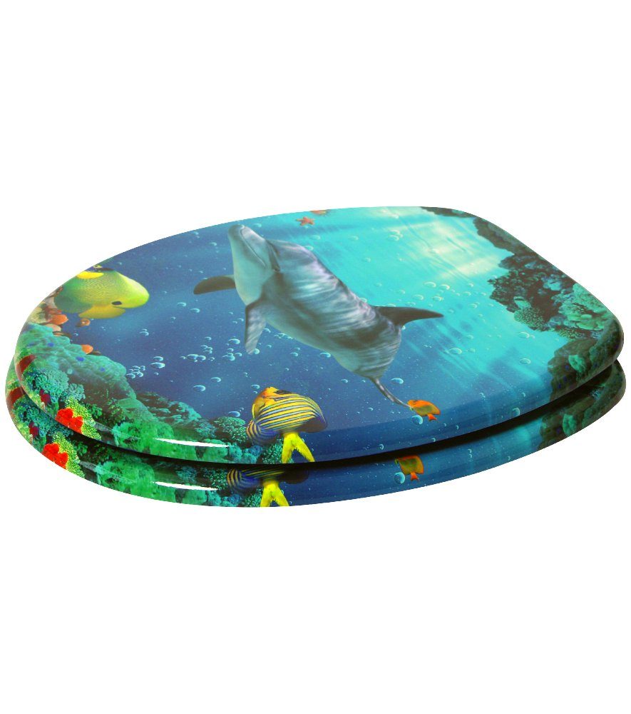 Sanilo WC-Sitz Delphin Korallen, universell, leichte günstig online kaufen