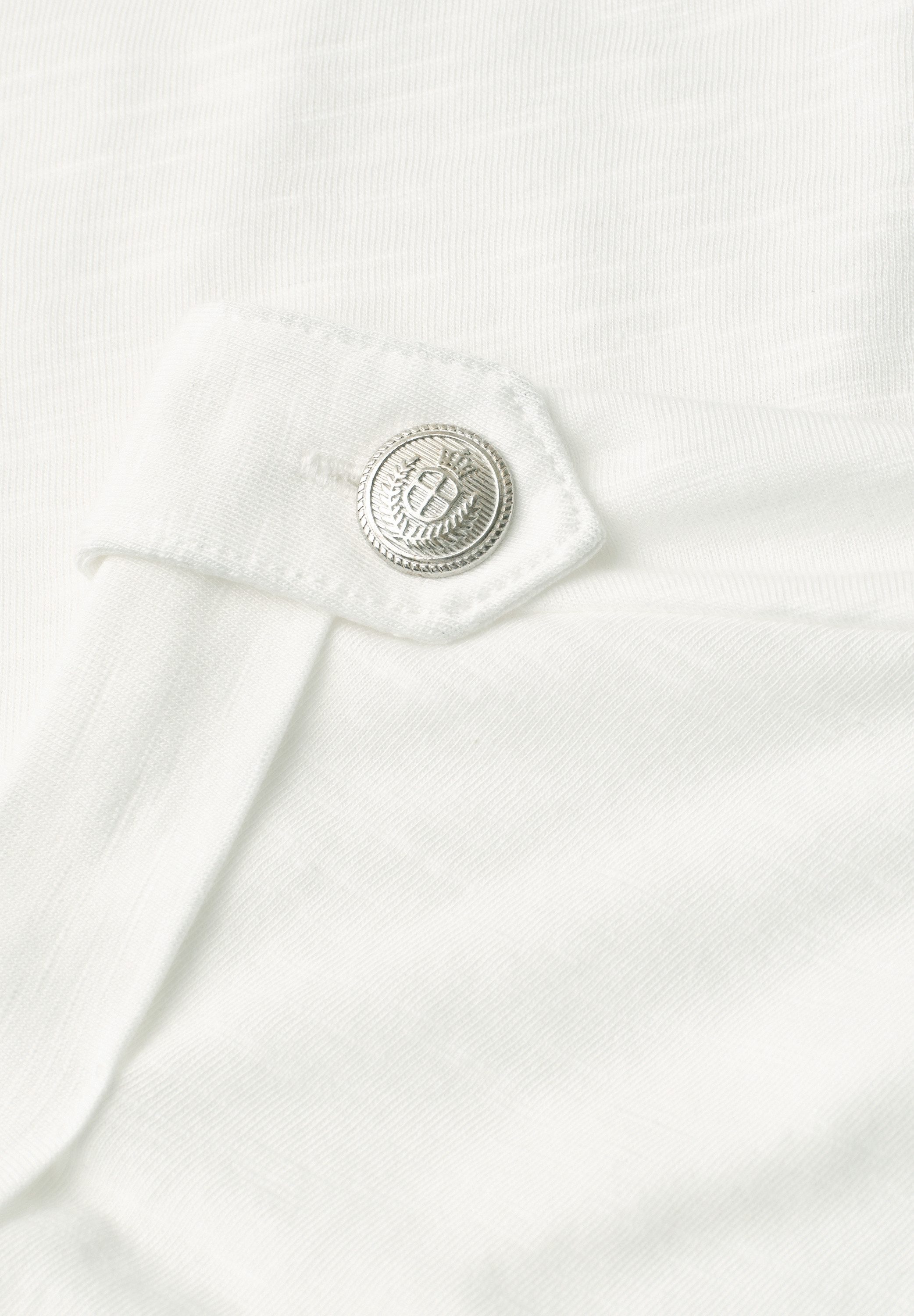 STREET ONE Shirttop Sommershirt mit Rundhals und Knopfdetails