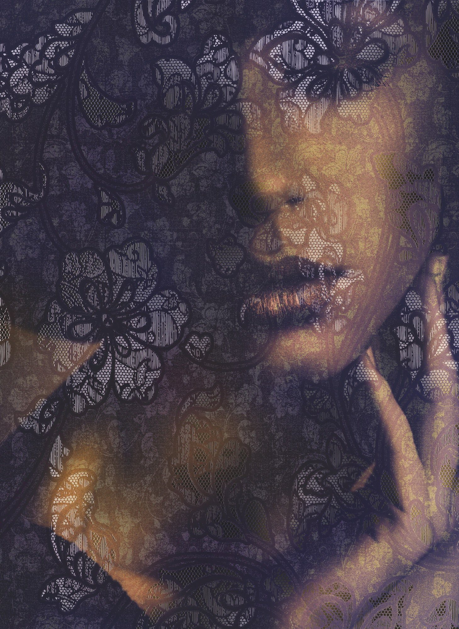 Komar Vliestapete Vlies - Lace - Größe 184 x 248 cm, glatt, bedruckt, (2 St), Wohnzimmer, Schlafzimmer