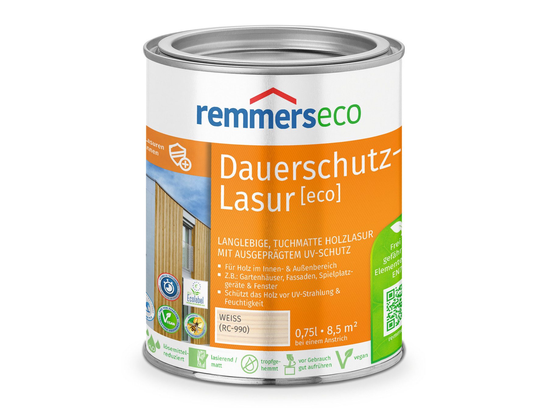 Remmers Holzschutzlasur Öl-Dauerschutz-Lasur [eco] eiche hell, 0,75 Liter