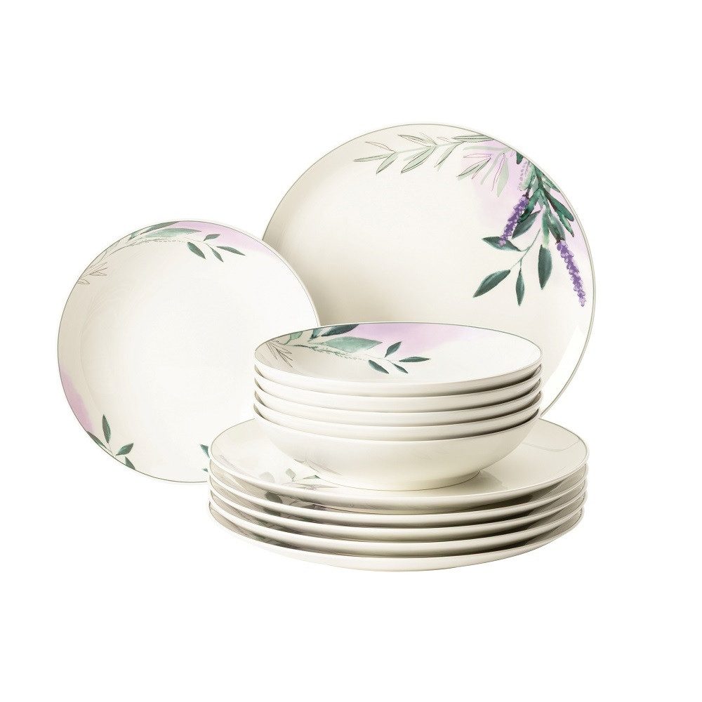 Seltmann Weiden Tafelservice Seltmann Weiden Savona Fine Diamond Provence Tafelservice 12-teilig, 6 Personen, Porzellan