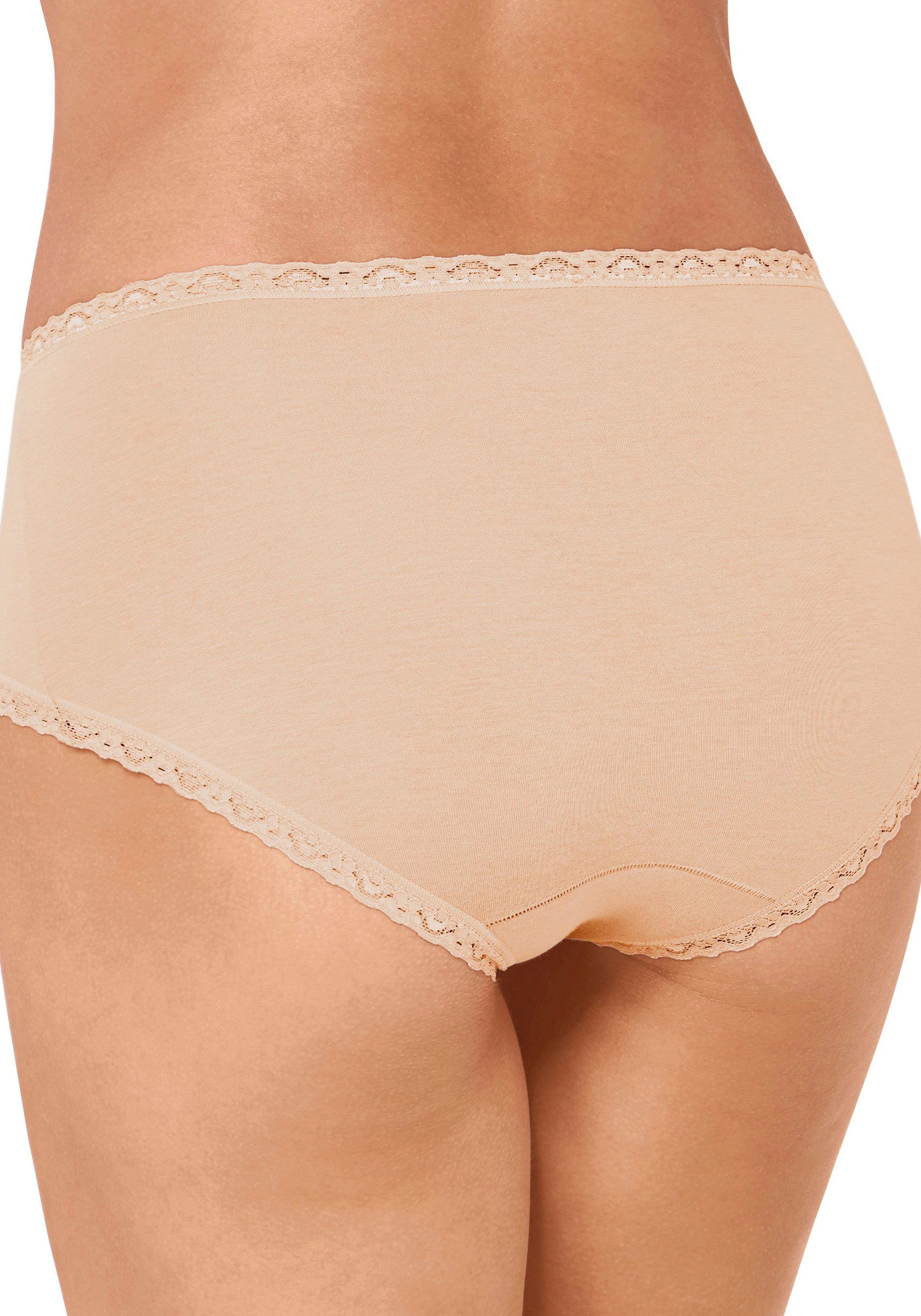 sloggi Midislip 24/7 Cotton Lace (3er Pack) mit zarter Spitze, Baumwollmischung. blickdicht, hüftiger Schnitt – Bild 3 von 4