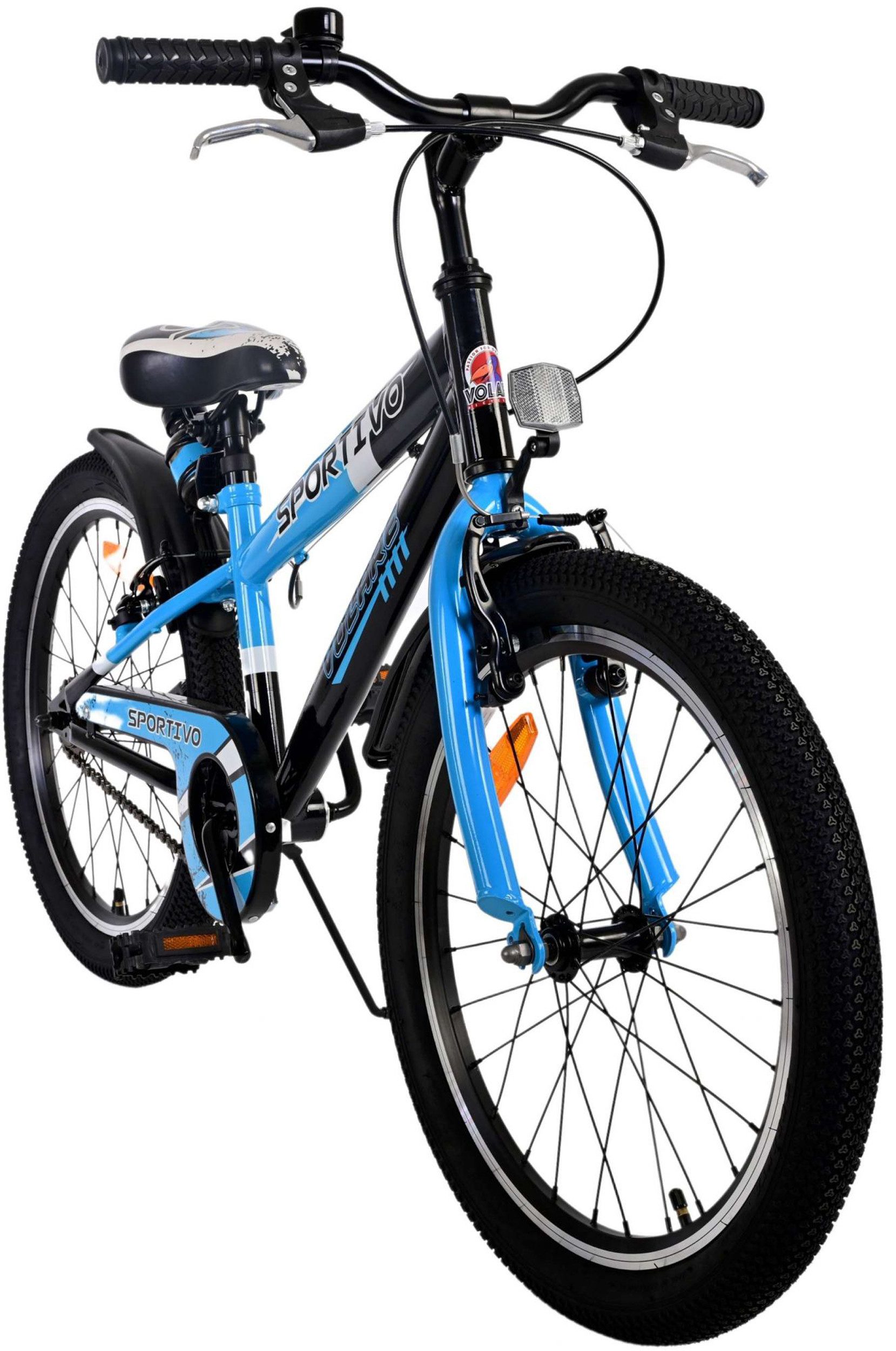 TPFSports Kinderfahrrad Volare Sportivo 20 Zoll mit 2x Handbremse, 1 Gang, (Jungsfahrrad - Jungen Kinderrad - ohne Schaltung - Sicherheitsgriffe), Kinderfahrrad 20 Zoll - Jugend Fahrrad - Kinder Jugend Fahrrad - Blau