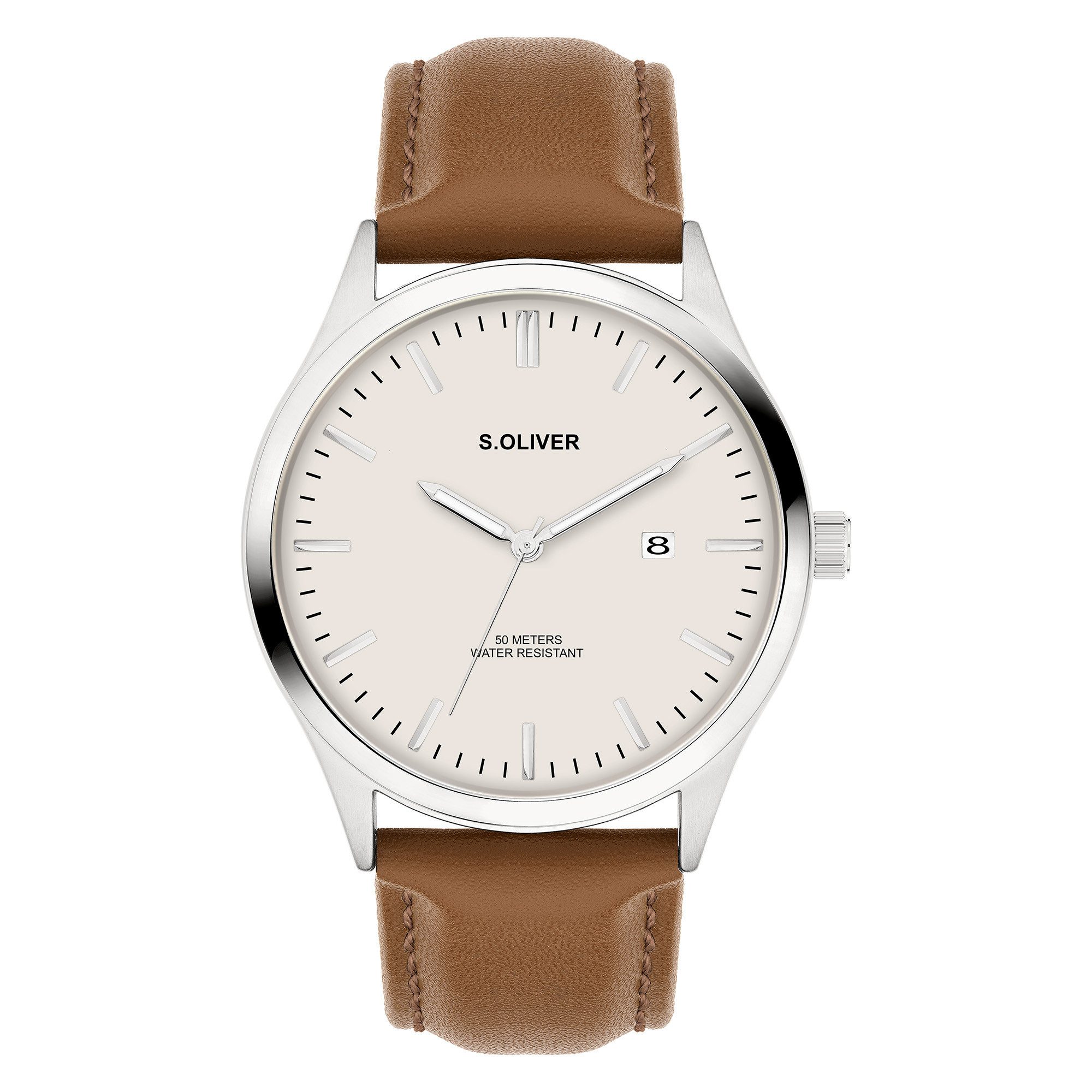 s.Oliver Quarzuhr Kunstleder