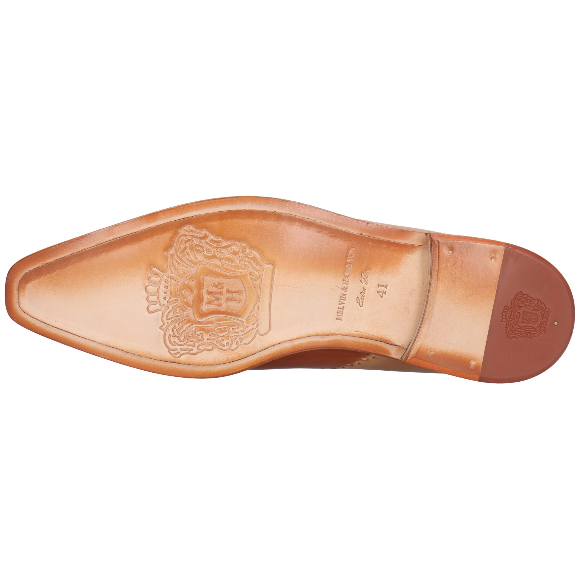 Melvin & Hamilton Lance 41 Leder-Schnürschuhe für Herren Schnürschuh Flache Absätze, Echtes Leder, Vegetabile Gerbung