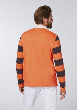 Polo Sylt Poloshirt mit Blockstreifen und langen Ärmeln