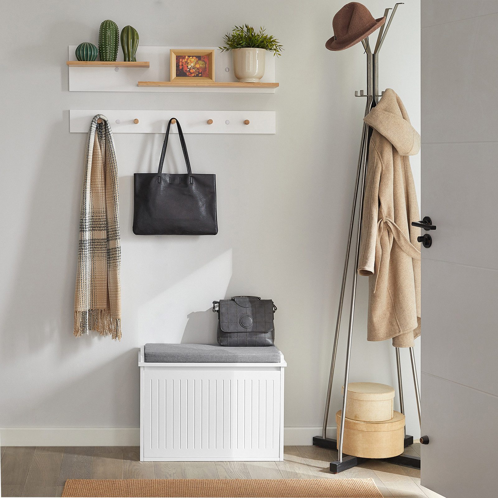 SoBuy Schuhkipper FSR98, Schuhregal Garderobenbank für Flur, Wohnzimmer, Sc günstig online kaufen