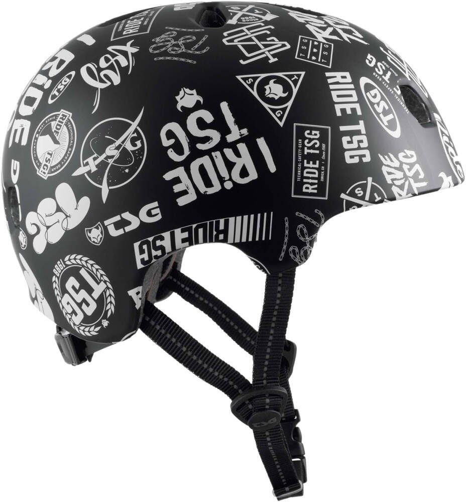 TSG Protektoren-Set TSG Meta Helm Graphic Design Sticky Stunt-scooter Skate Helm schwarz