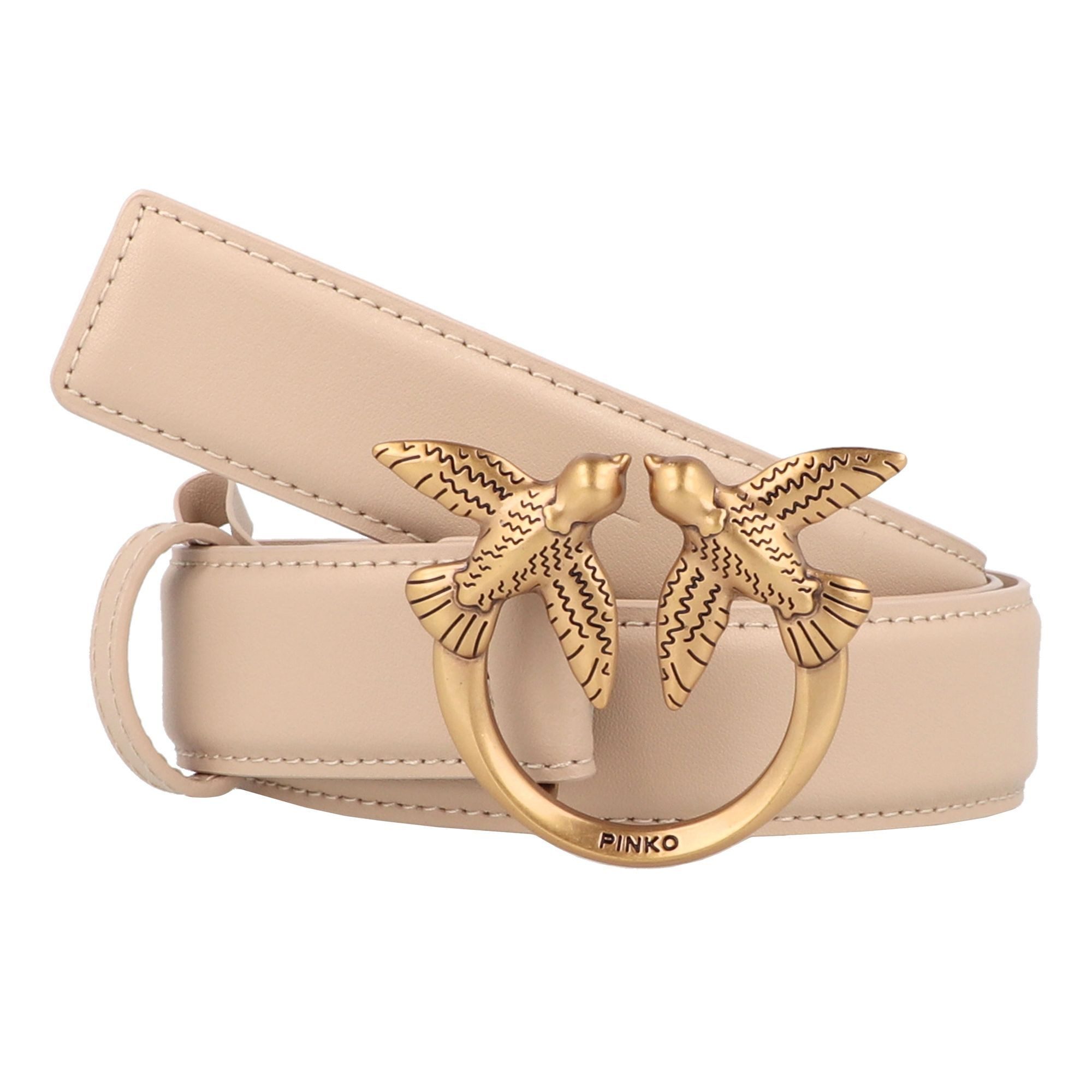 PINKO Ledergürtel Love Berry Koppelverschluss günstig online kaufen