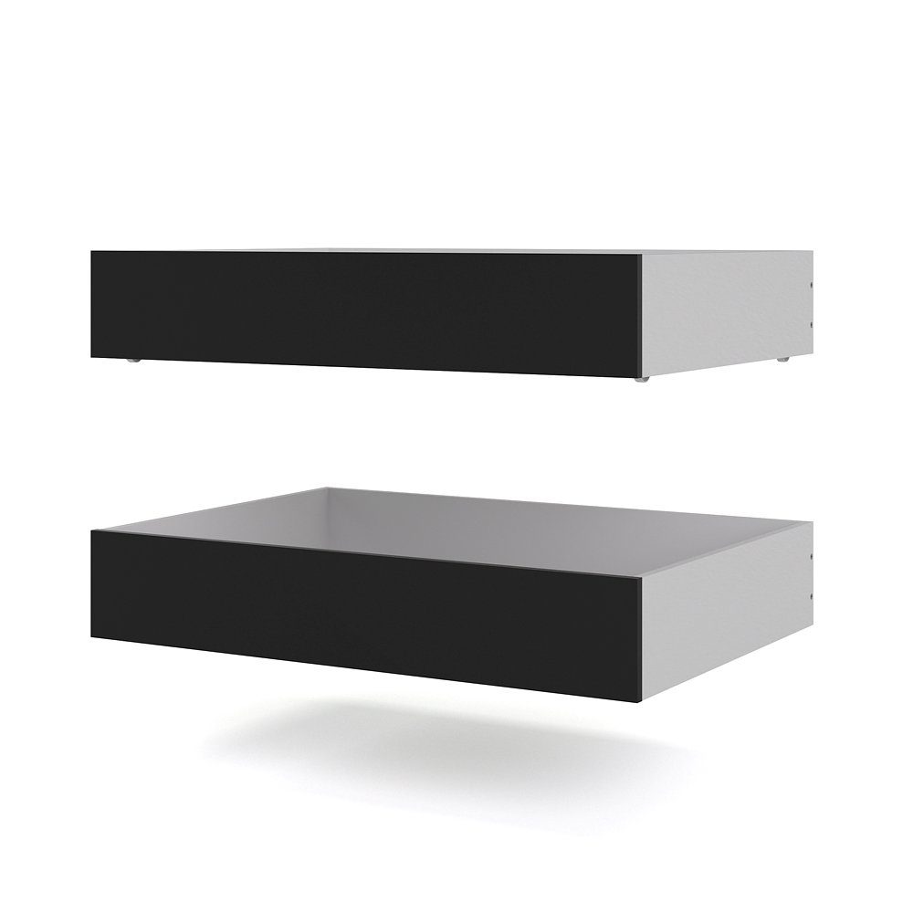Tvilum Bett Nada Bett 2 Bettschubladen breite 99 cm, mattschwa (1-tlg)