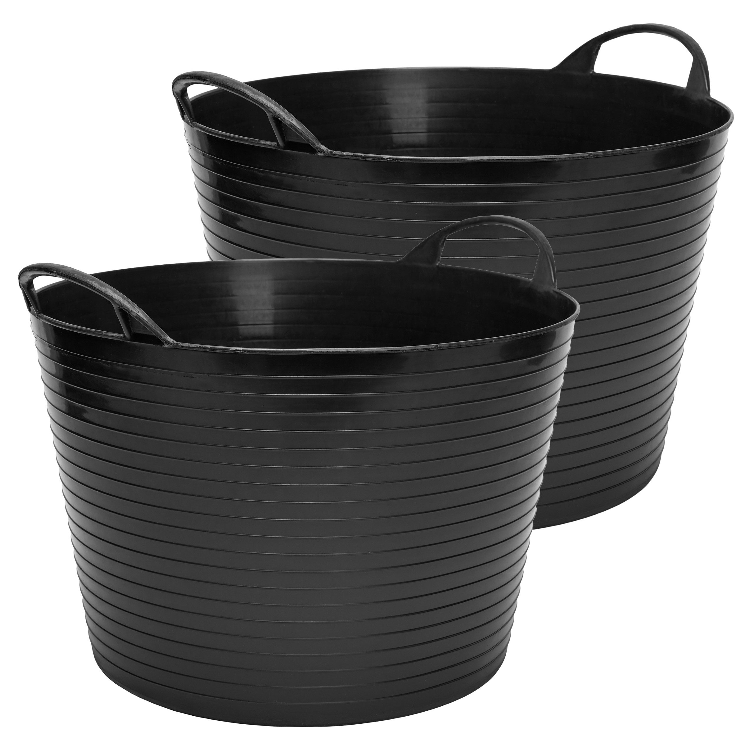 Garronda Allzweckkorb 2-Pack Flexibler Kunststoffkübel für Garten, Bau, Haushalt GD-0184 (2 St)
