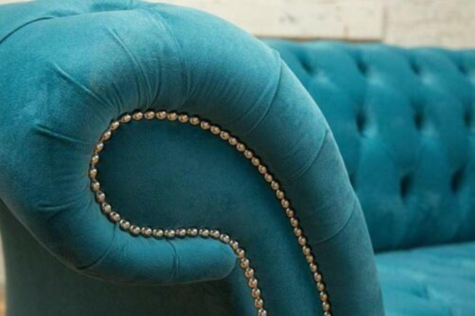 Europe Chesterfield Sofa Chesterfield-Sofa Neu, Made Möbel Designer in Couch luxus Türkis JVmoebel