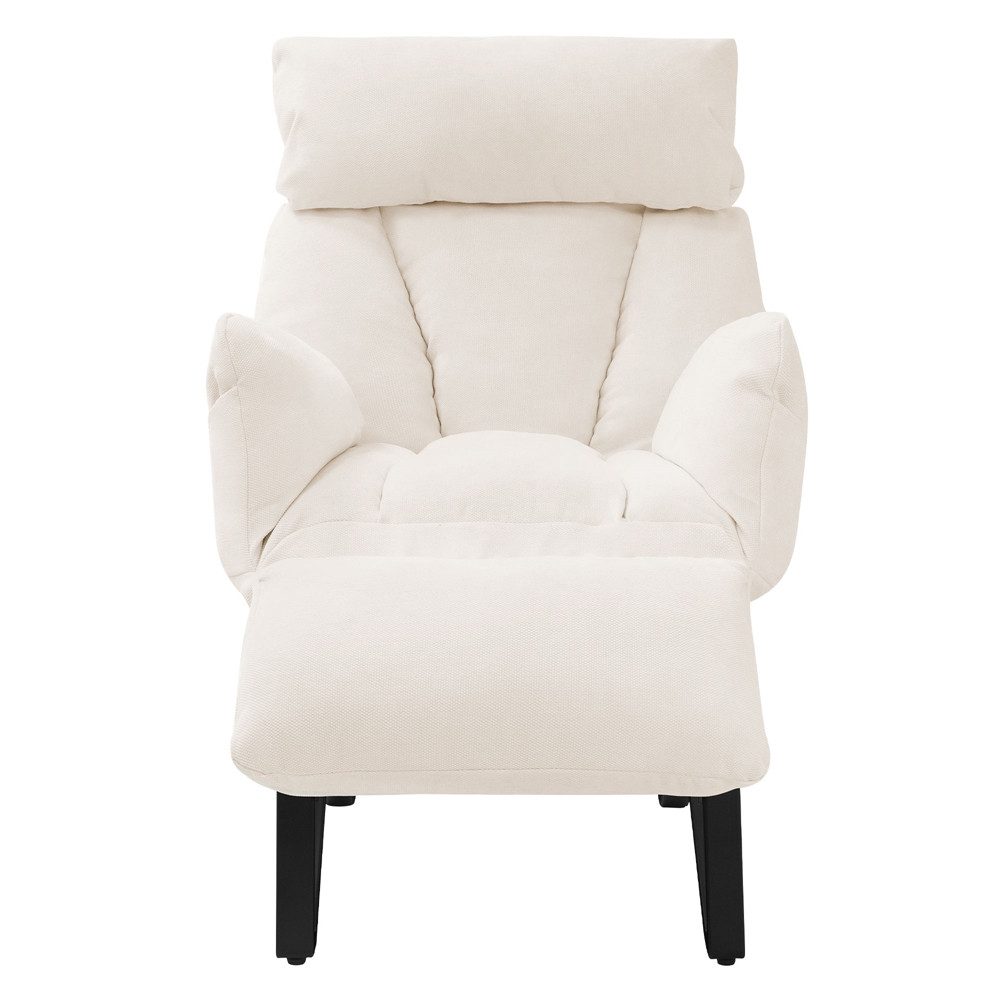 ML-DESIGN Loungesessel Sessel mit Liegefunktion & Fußablage Relaxsessel bequem für Wohnzimmer, Fernsehsessel mit verstellbarer Rückenlehne Armlehnen Lesesessel  – Bild 2 von 5