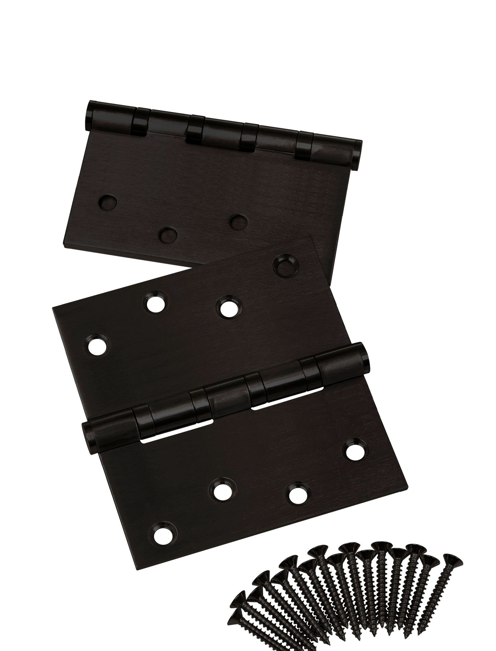 SO-TECH® Türbeschlag Türscharnier Edelstahl SS304 Aufschraubband (2 St), 101 x 101 x 2 mm, schwarz