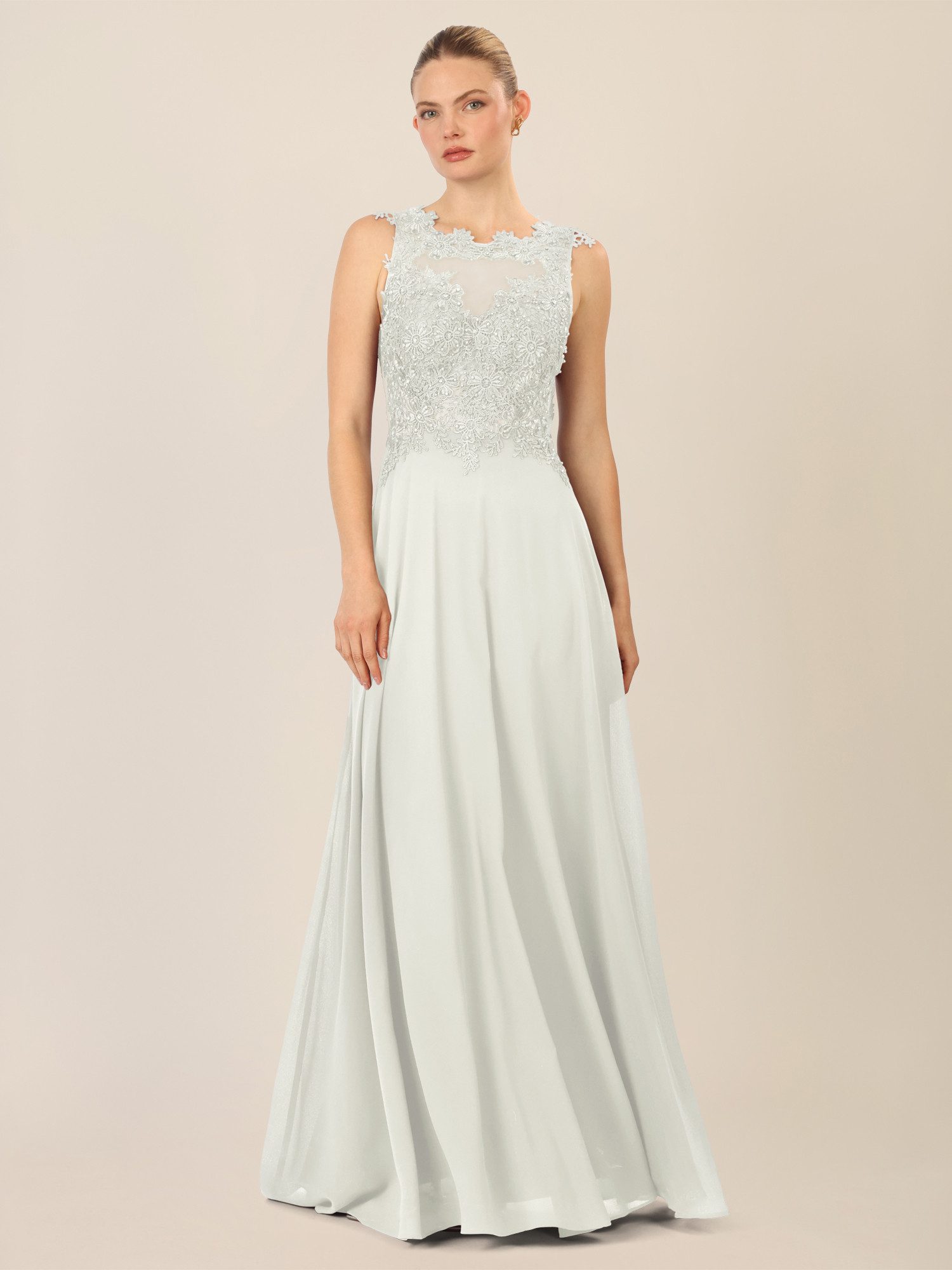 Apart Abendkleid mit floraler Spitze und Tüll-Einsatz günstig online kaufen