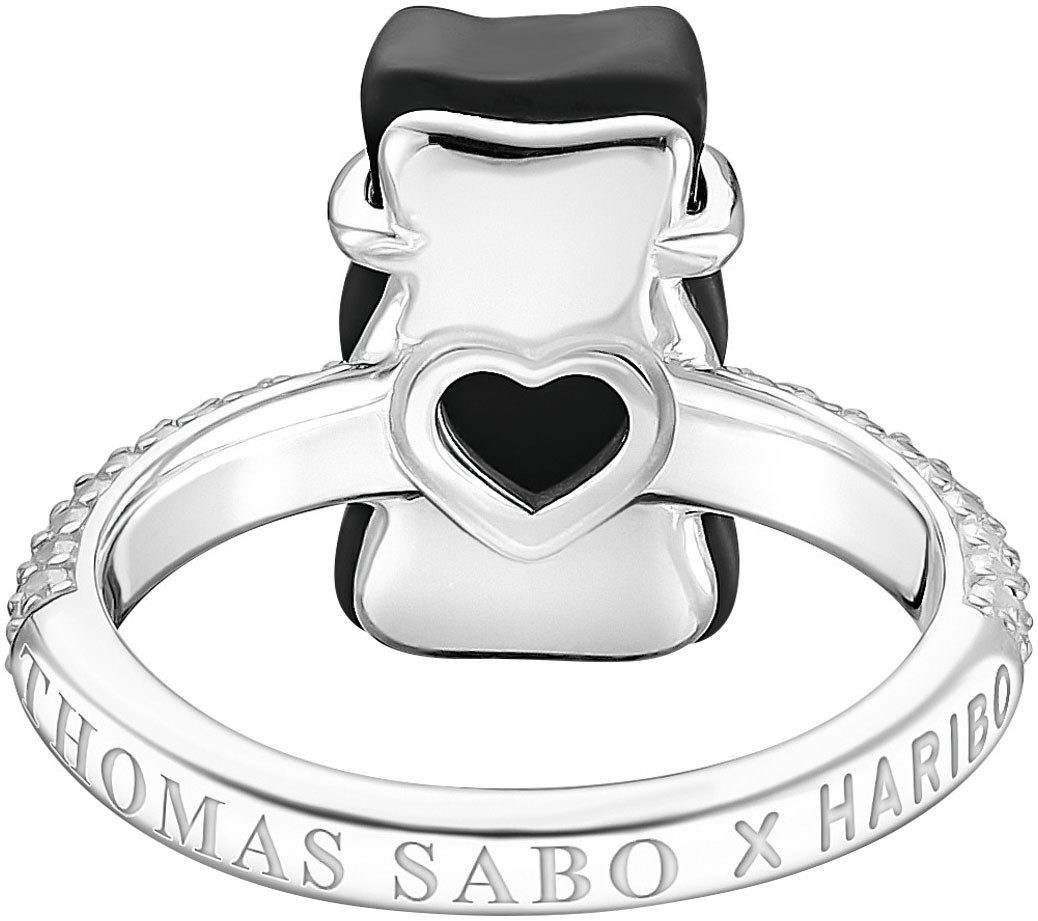 THOMAS SABO Fingerring THOMAS SABO x HARIBO Schmuck: Ring mit Goldbär, mit Kristallglas, Zirkonia (synth)