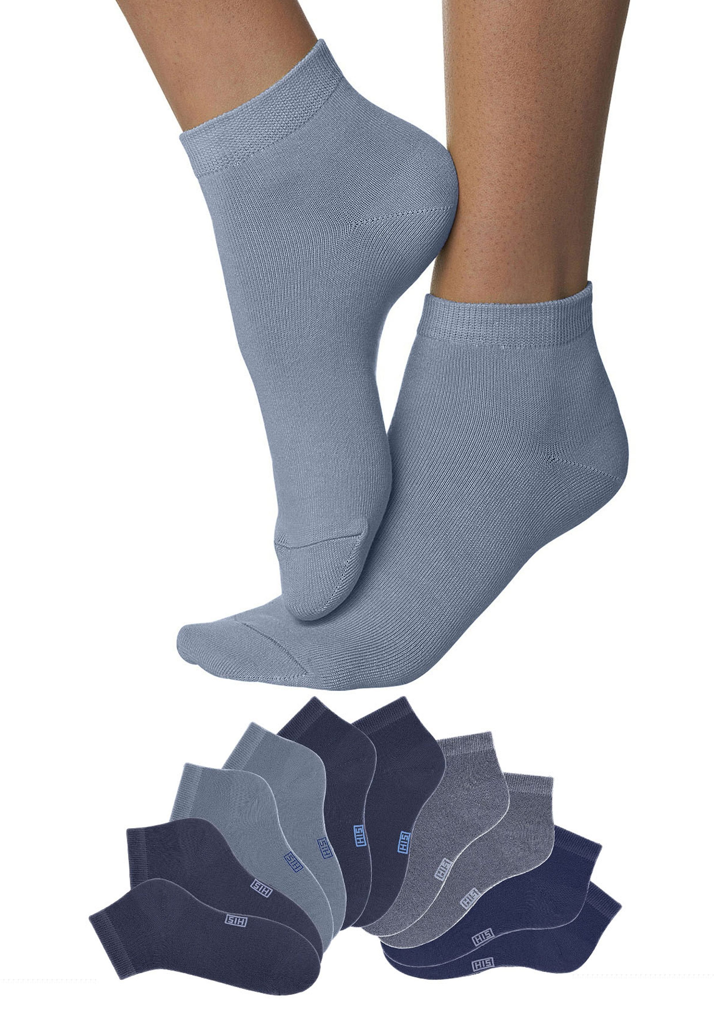 verstärkter und mit jeans, dunkelblau marine, Kurzsocken H.I.S (Set, Ferse 10-Paar) Spitze