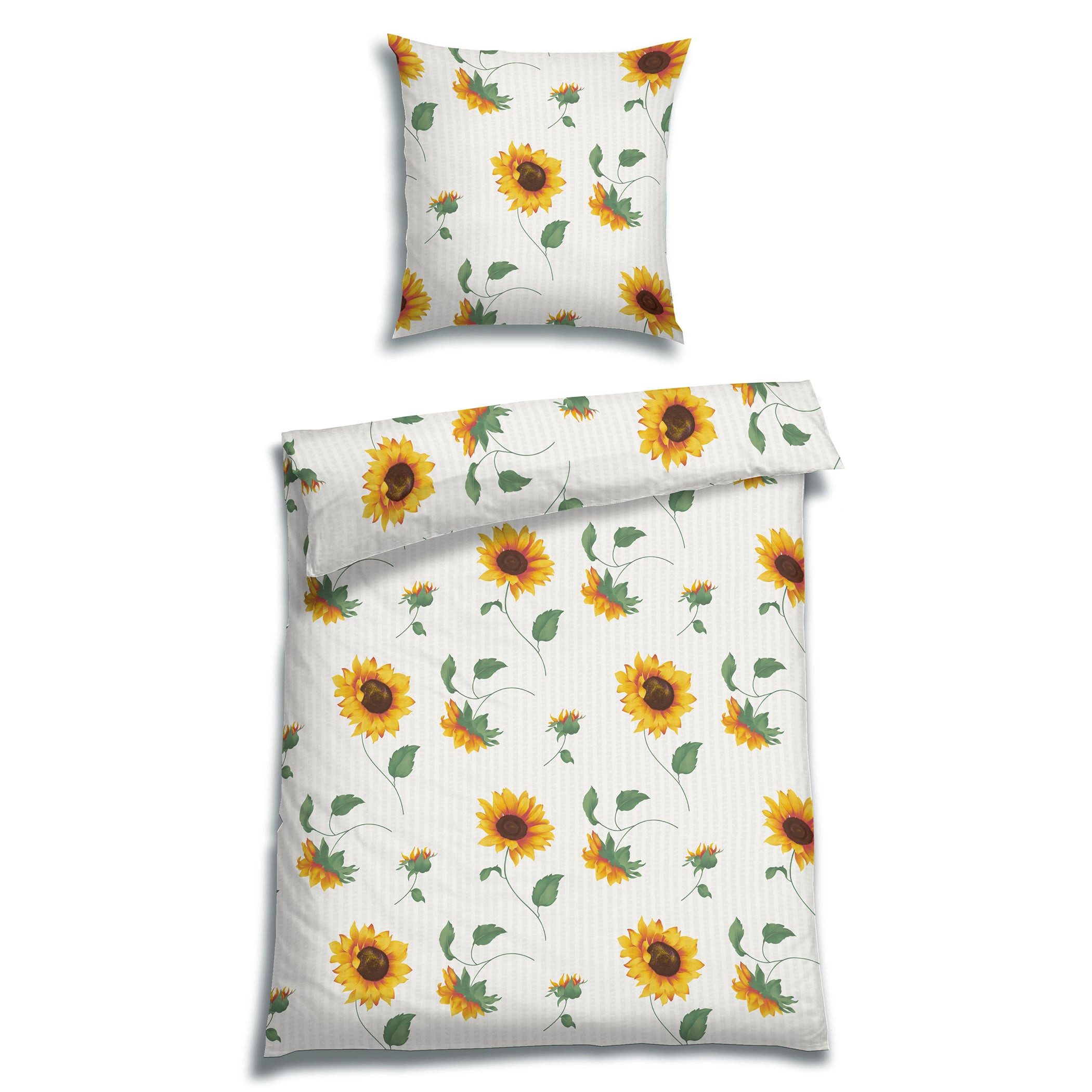 Florella Bettwäsche Little sun Soft-Touch Seersucker, 50% Baumwolle, 50% Viskose, Seersucker, 2 teilig, bügelfrei, mit Reißverschluss mit Metalschieber