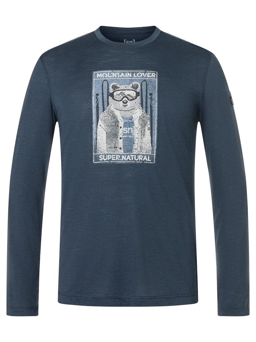 Langarmshirt für Herren, Merino M BEARSKI LS