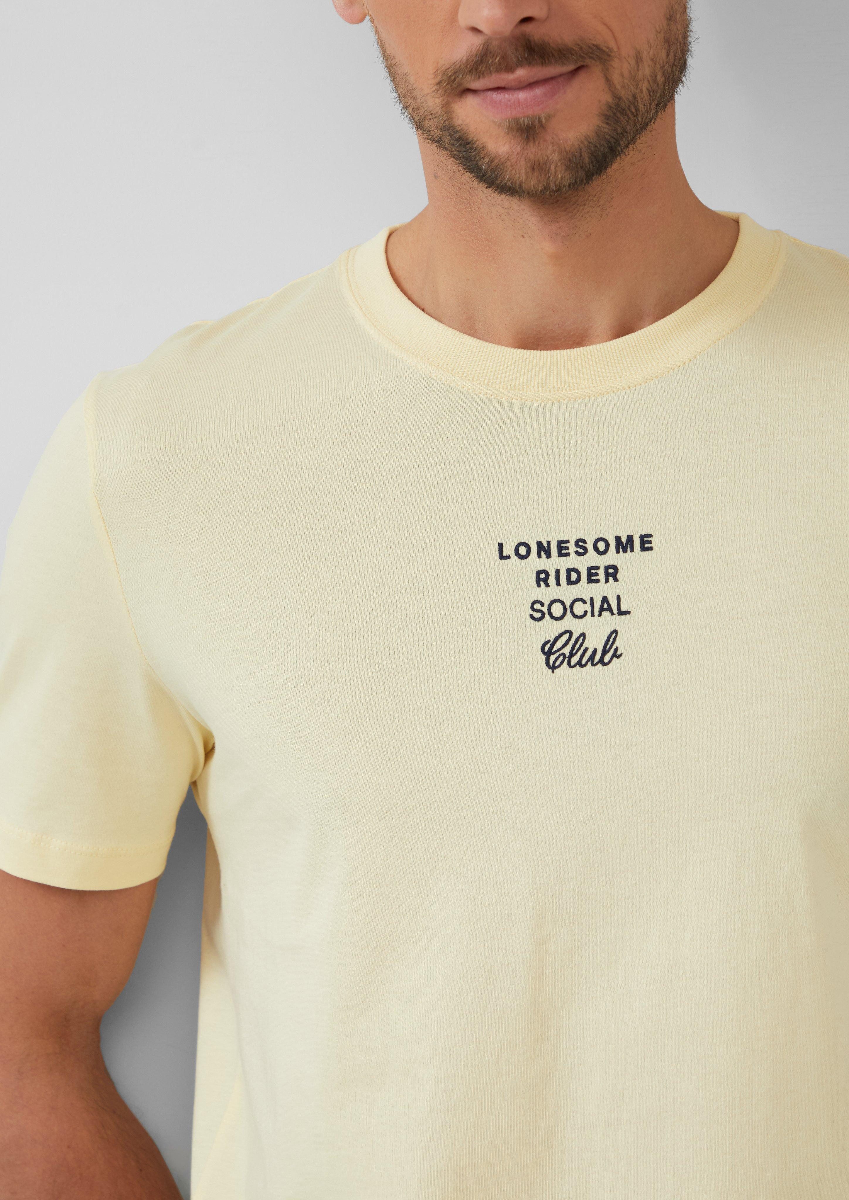 s.Oliver Kurzarmshirt T-Shirt mit Artwork Stickerei günstig online kaufen