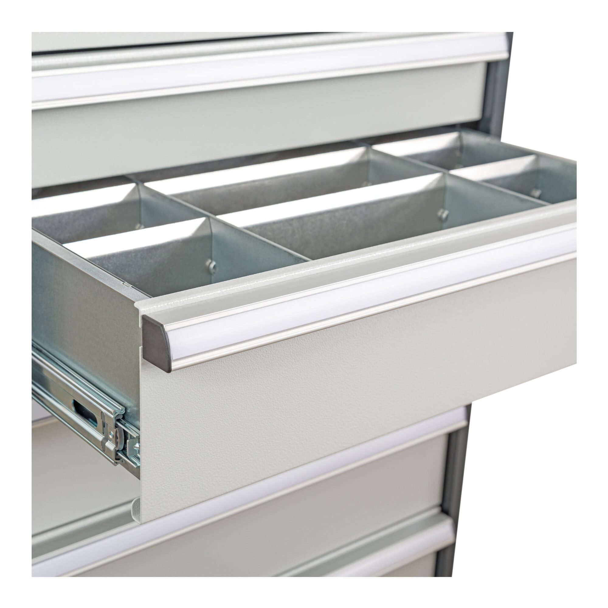 Stier Sortimentskasten STIER Schubladeneinteilung Metalleinteilung BLH 75 mm Innenmaß 800x450