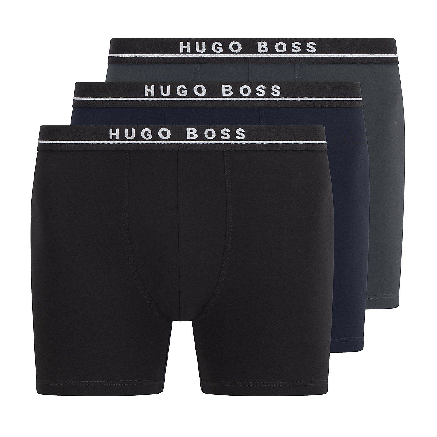 Hugo Boss Home Boxer Big and Tall (3-St., 3er-Pack) Herren Unterhosen  Cyclist enganliegende Boxershorts im 3er-Pack