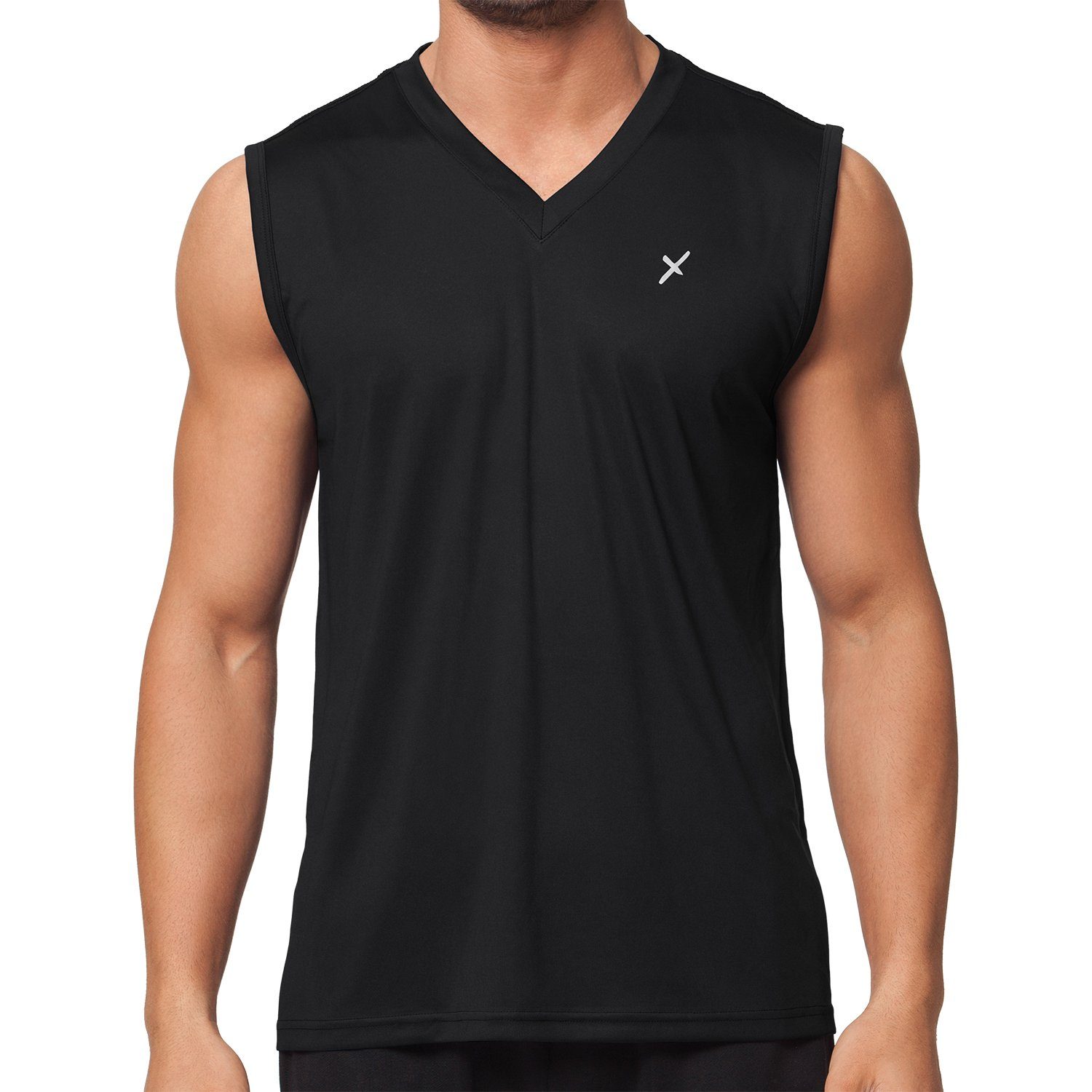 CFLEX Trainingsshirt Herren Sport Shirt Fitness Muscle-Shirt Sportswear Collection Schwarz | Funktionsshirts