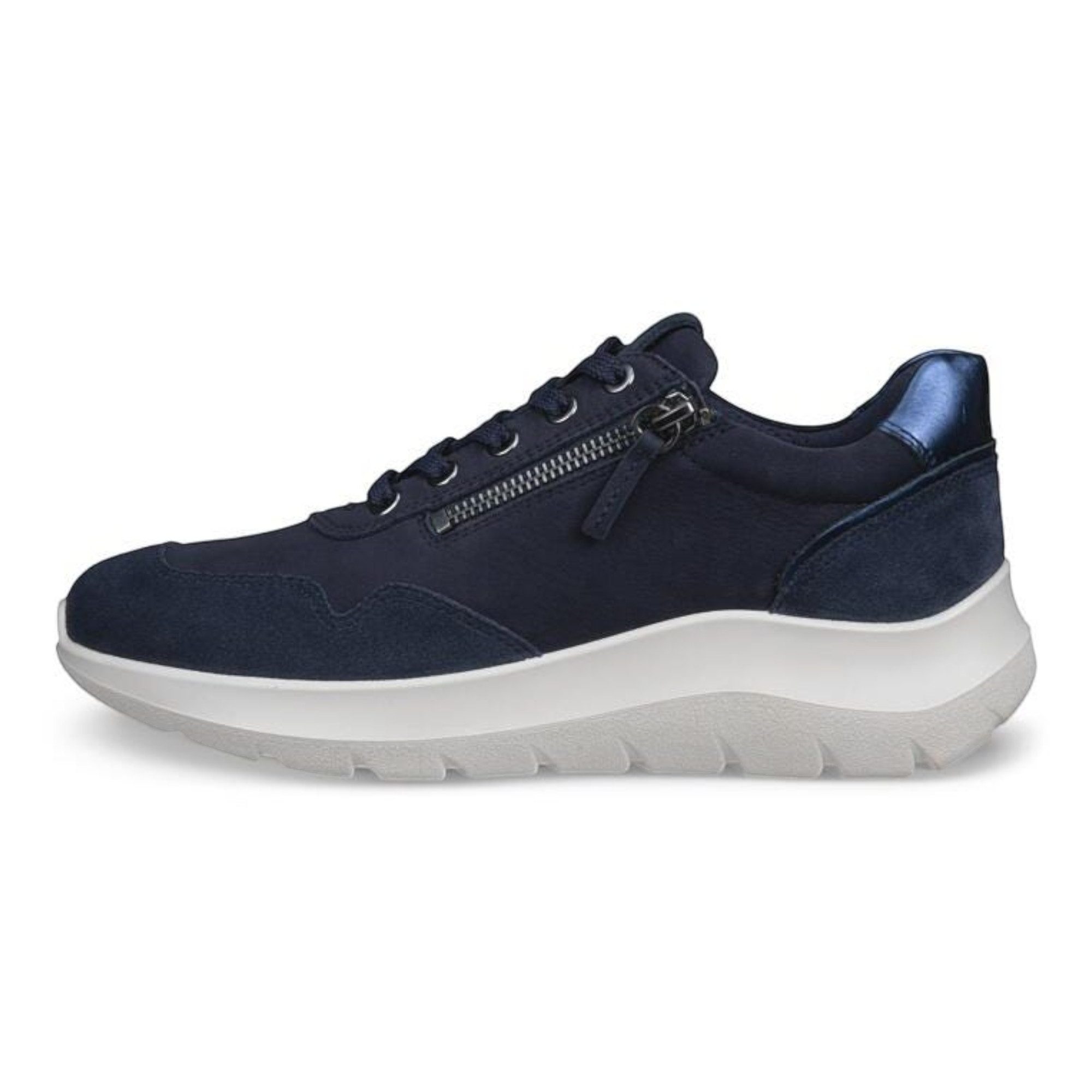Ecco Valerie Side Zip (Nubukleder) skyblau Damen Sneaker